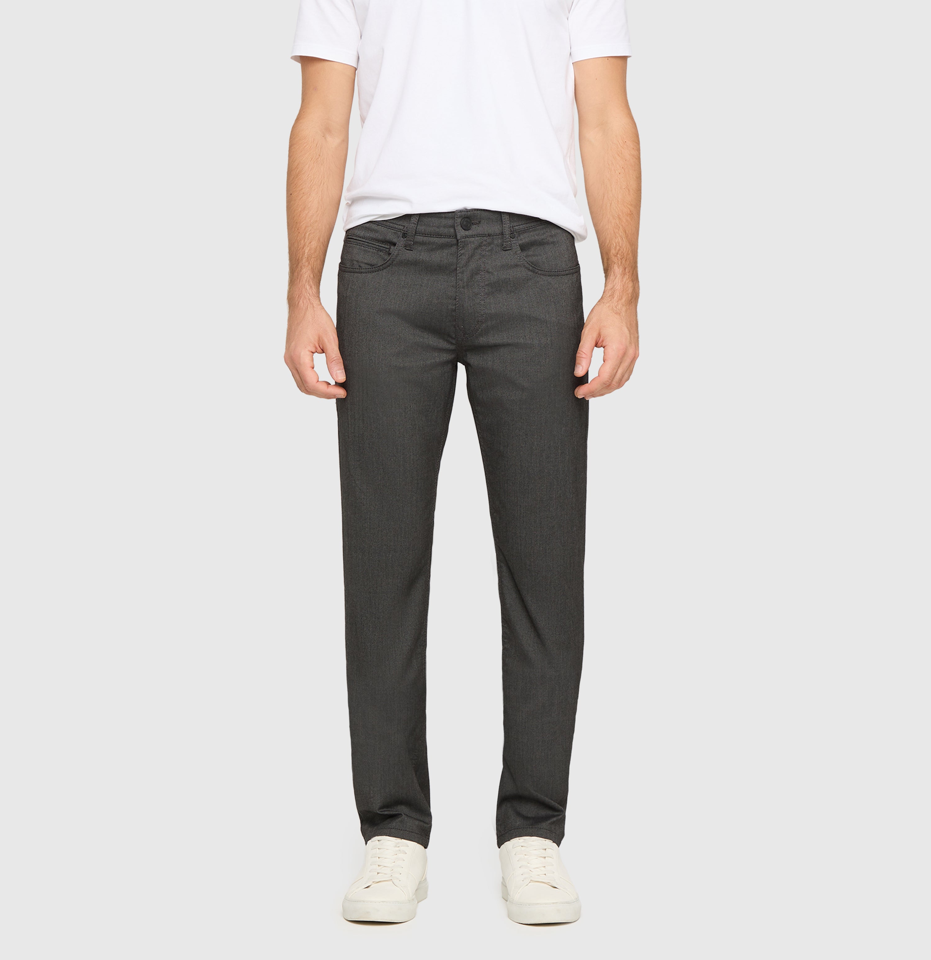 Trousers in a polyester-viscose blend suitable for the office. | Arne | flannel | Front view of model