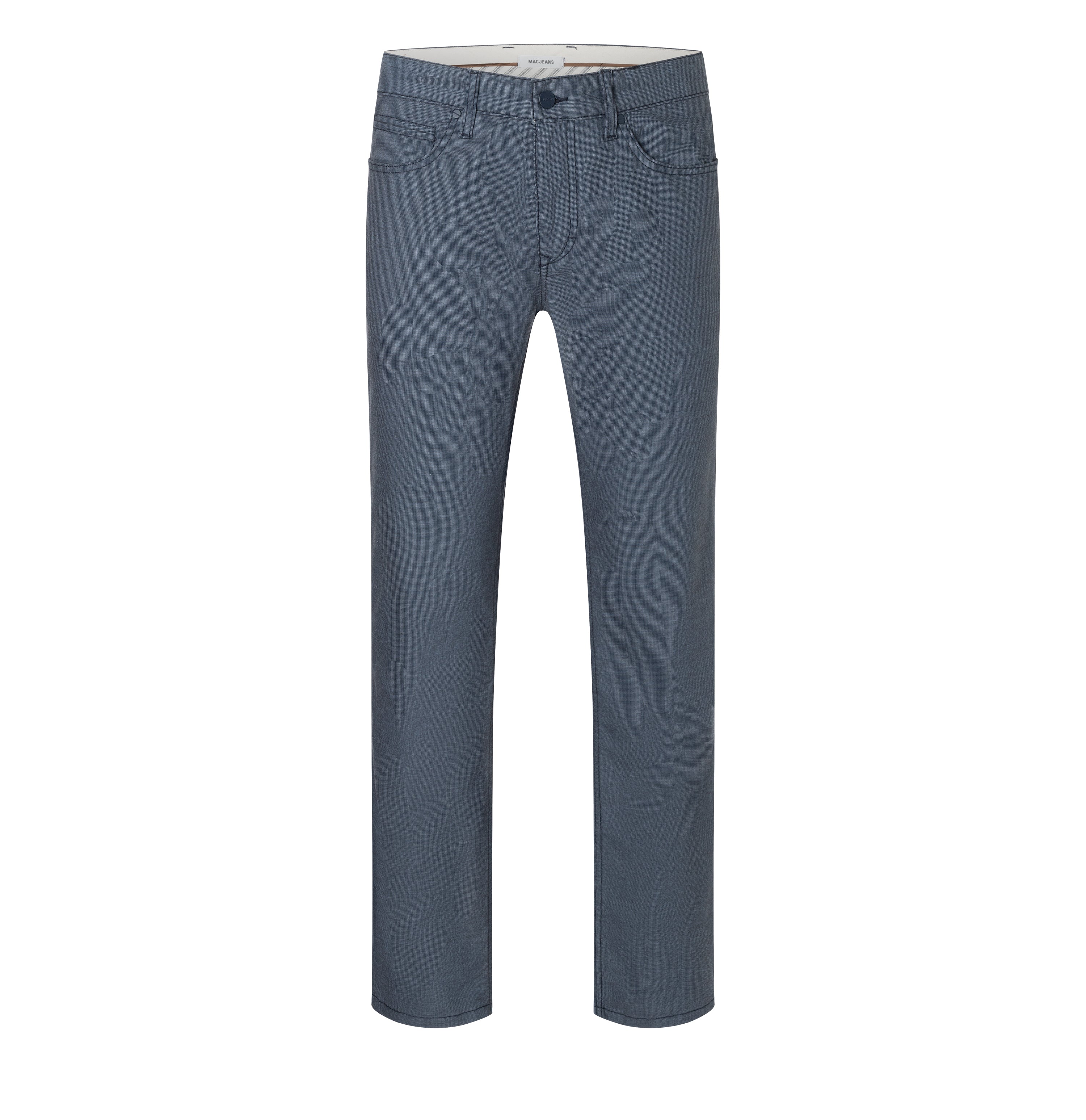 Modern fit in a light melange material. | Arne | midnight blue | Front view of bust