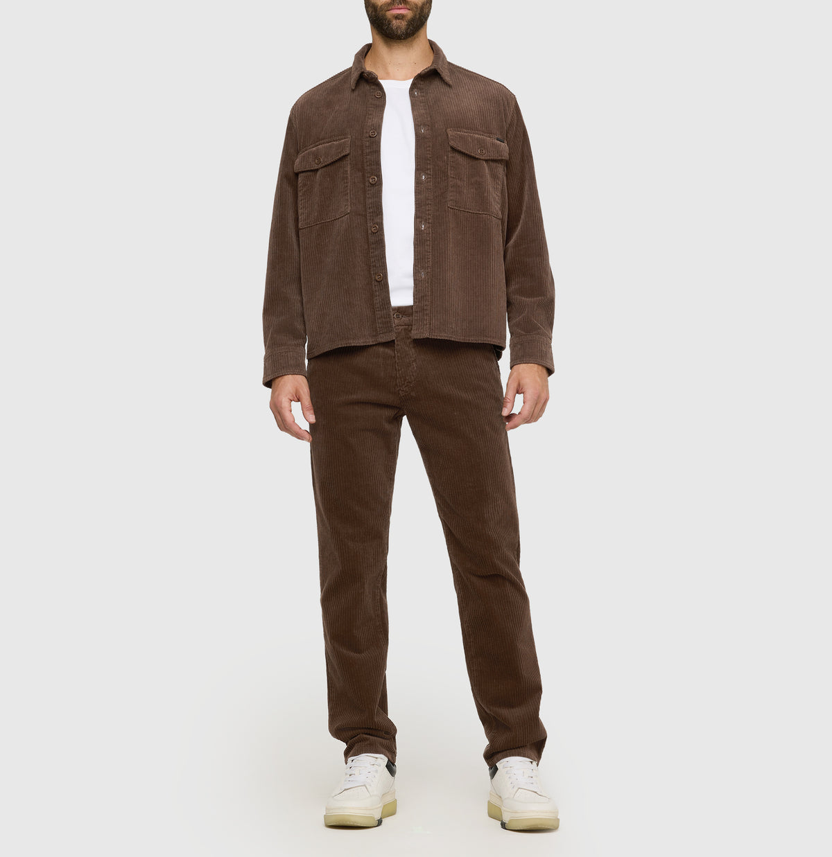 Corduroy trousers with sporty drawstring. | Pedro | hot fudge | Detailed view 4 of model