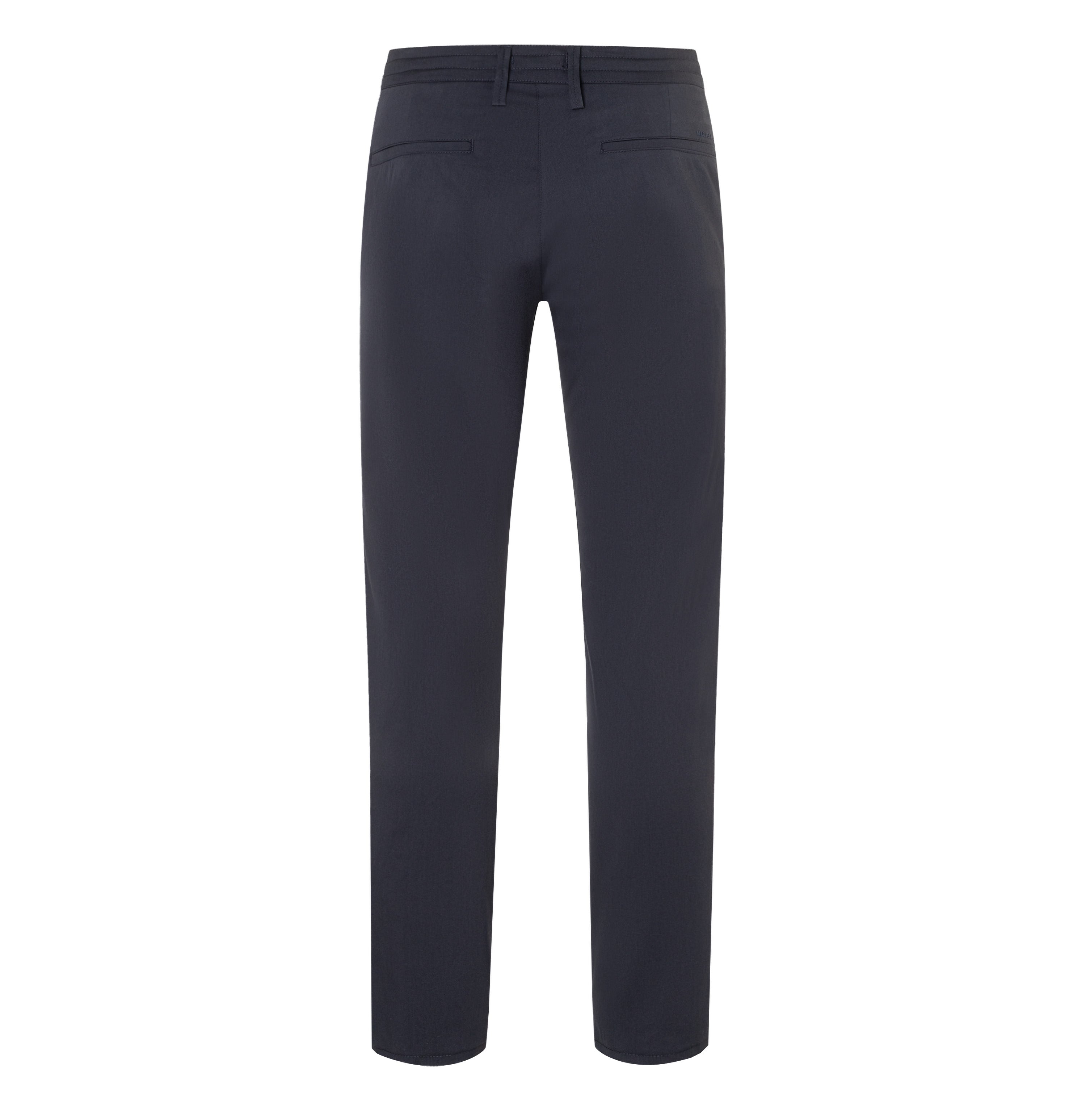 Comfort chino made of light techno twill. | Pedro | midnight blue | Back view of bust