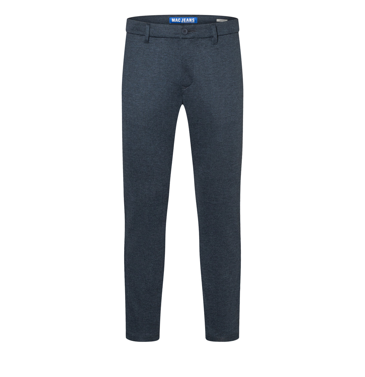 Tapered chino made of printed jersey. | Griffin | sea storm printed | Front view of bust