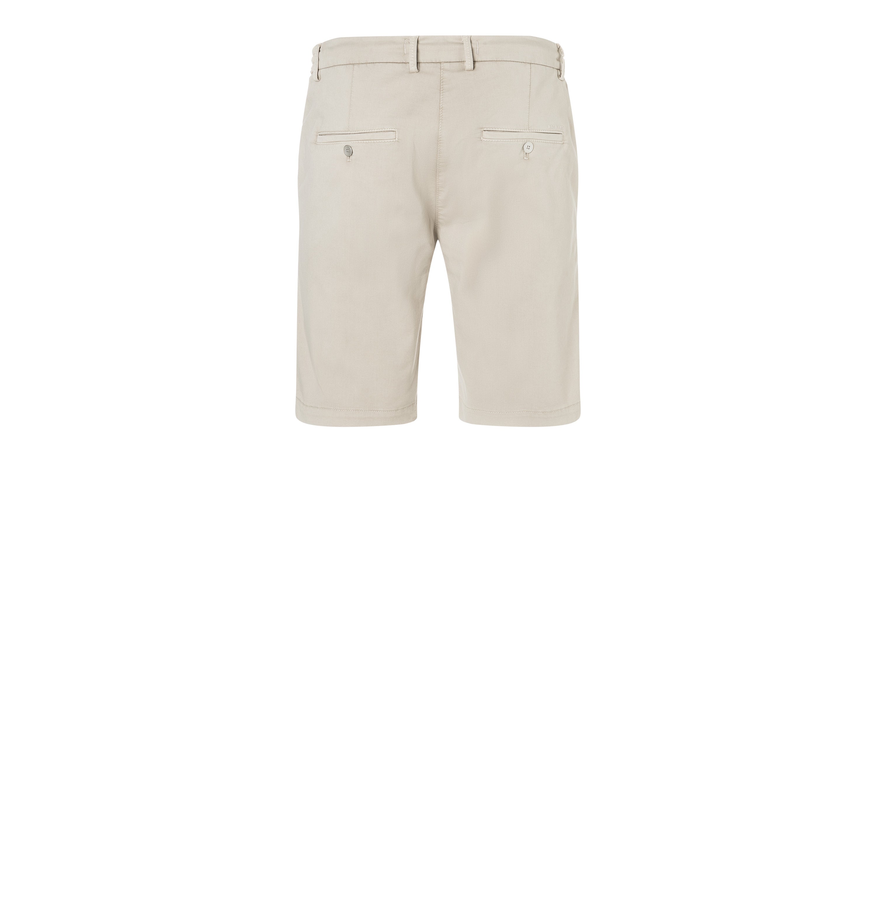 Chino Bermuda made of light sweat denim. | Jog´n Short | smoothly beige | Back view of bust