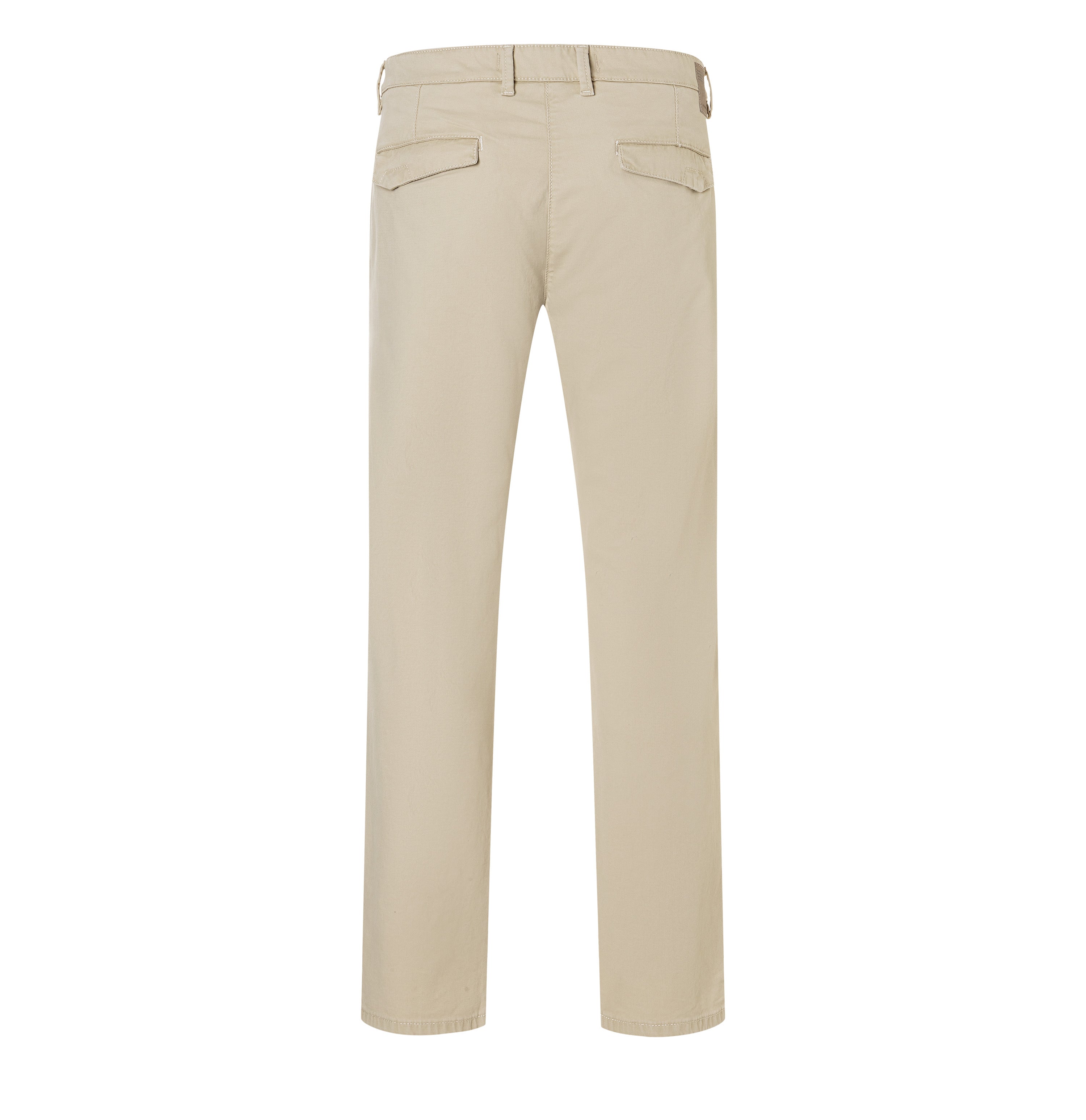Chino with discreet vintage effects. | Lenny | smoothly beige | Back view of bust