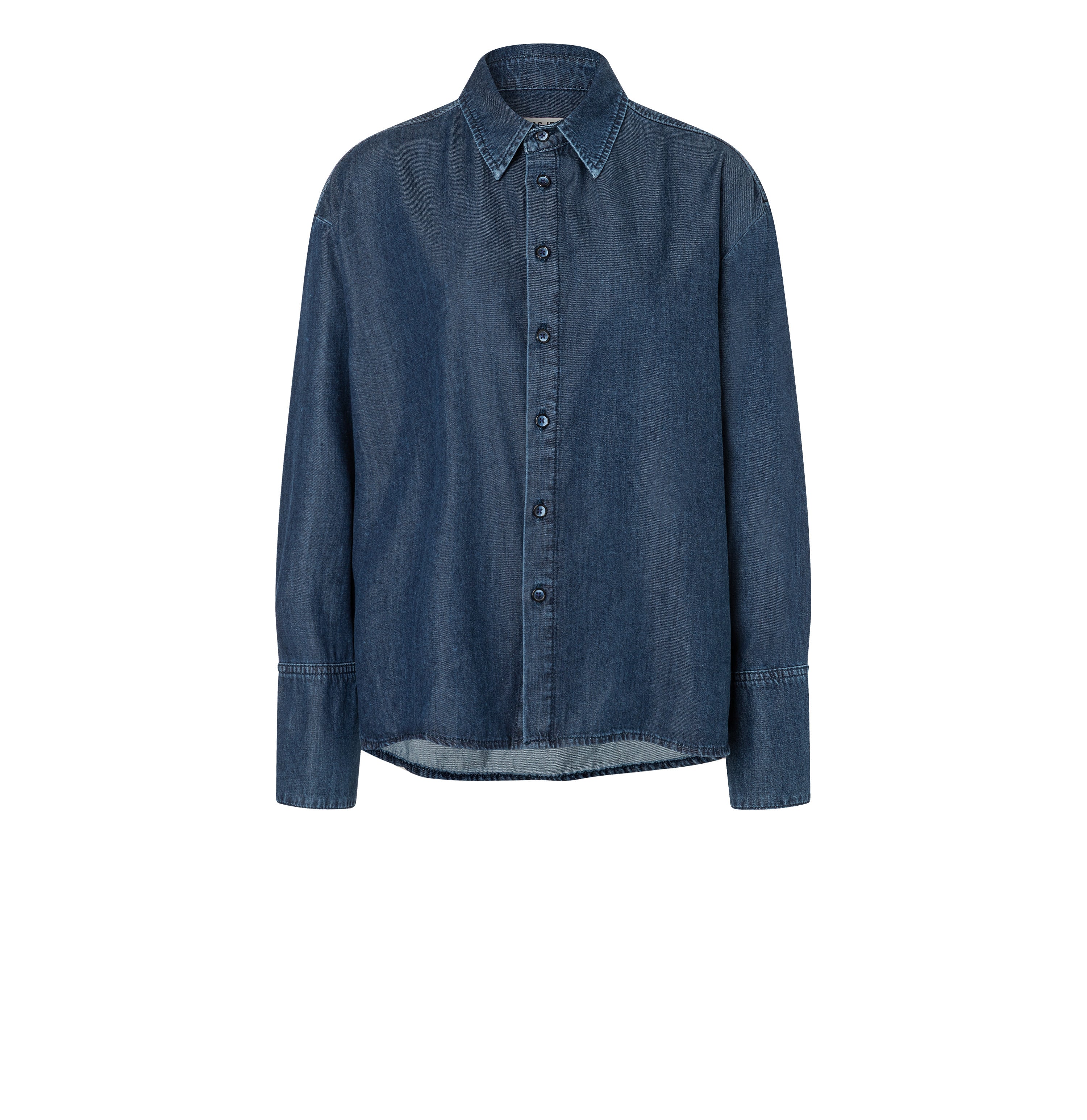 Overshirt in a soft cotton-lyocell blend. | OVER SHIRT | simply blue wash | Front view of bust