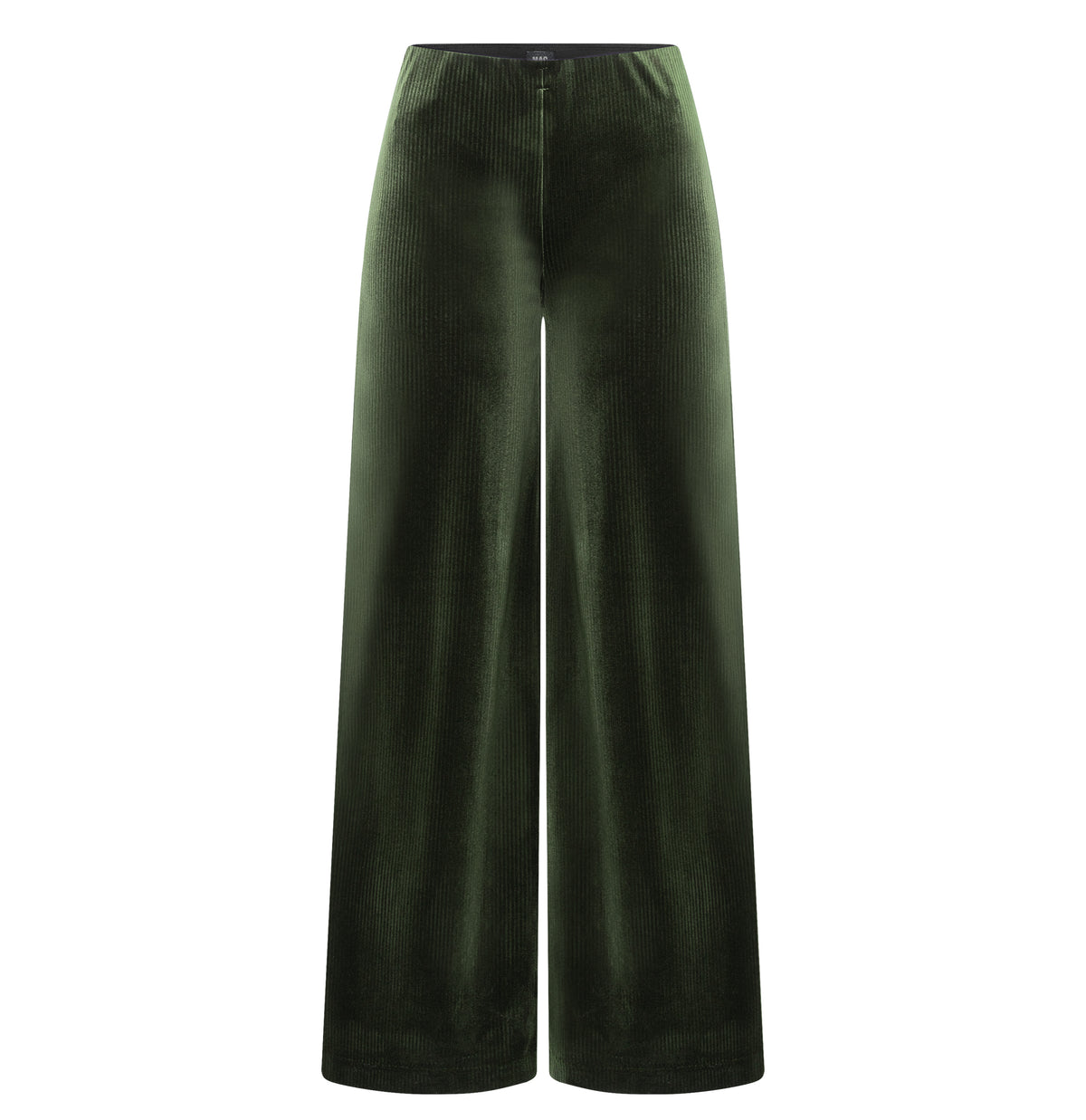 Jersey corduroy trousers with a clean look. | WIDE CLEAN | forest | Front view of bust