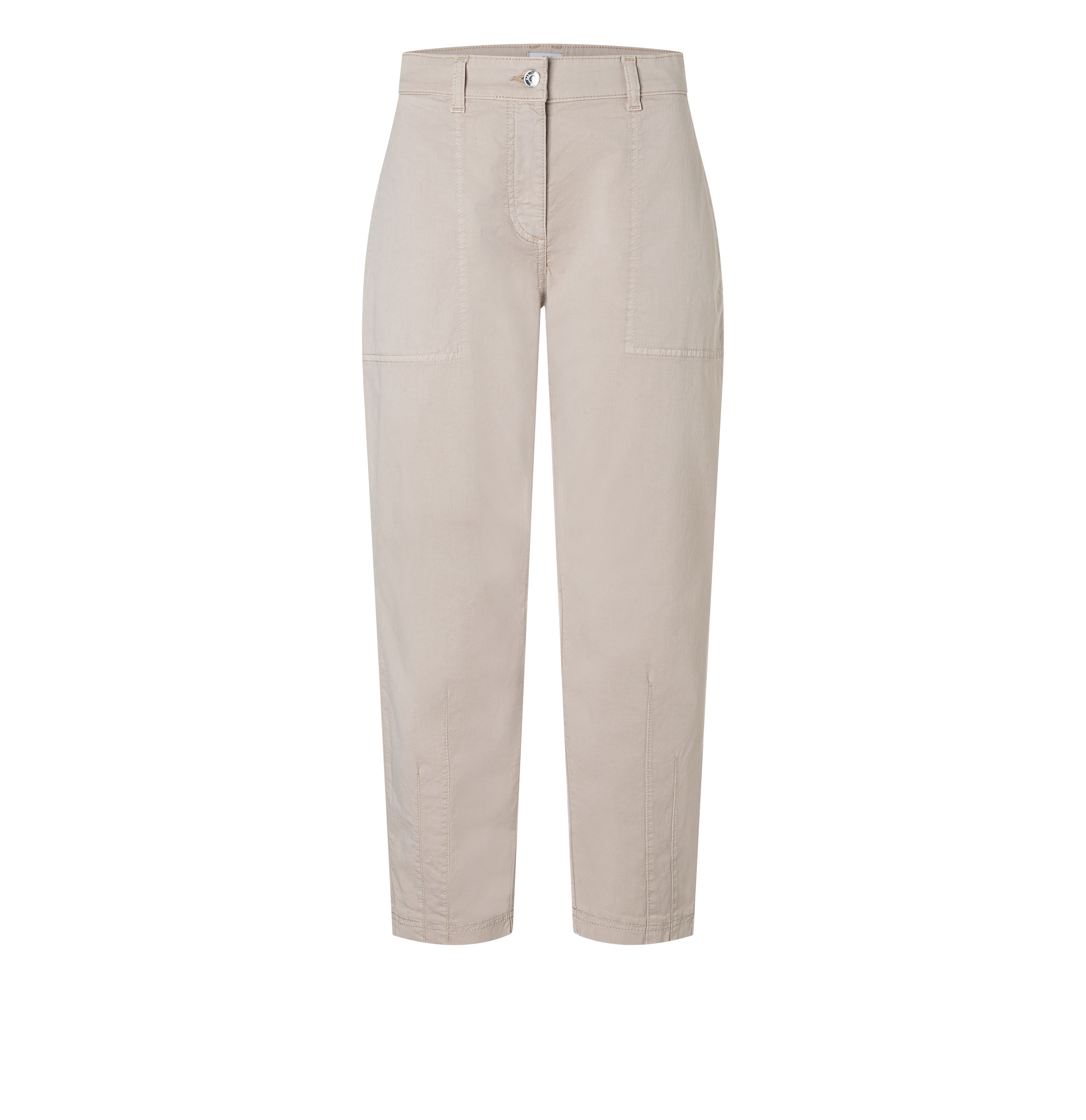 Relaxed cargo pants made of gabardine. | EBBY 2.3 | smoothly beige PPT | Front view of bust