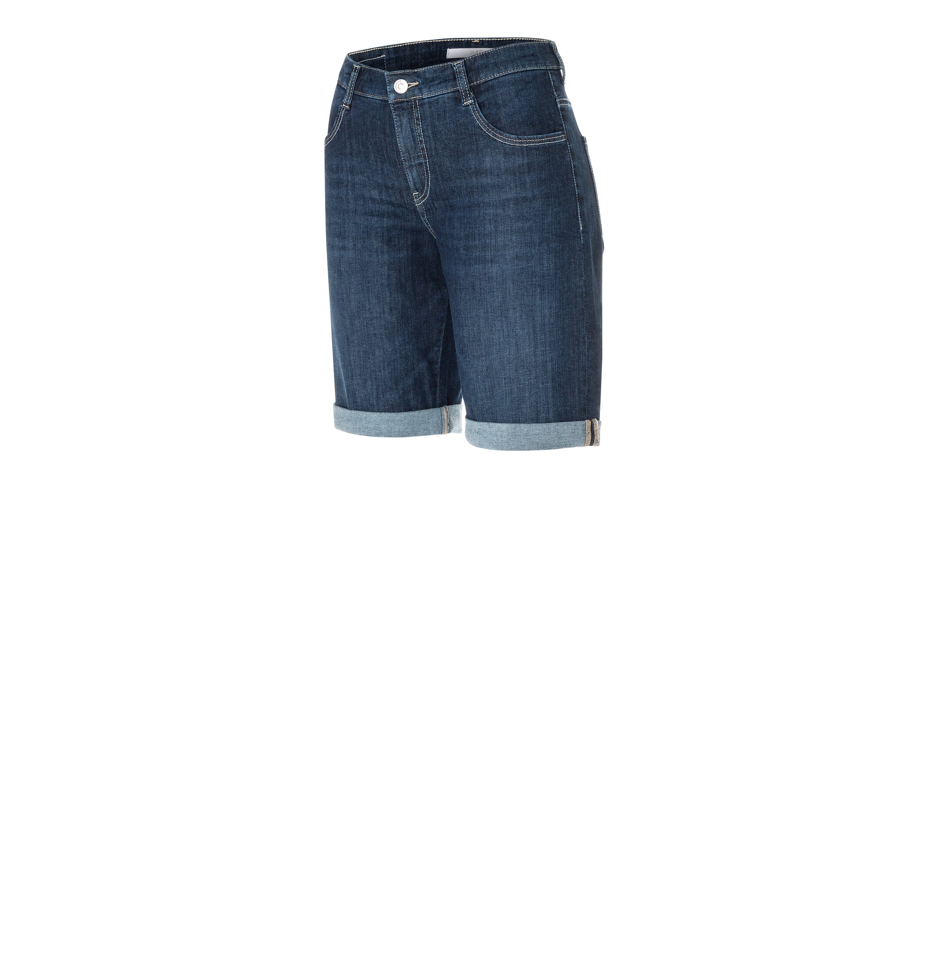 Turned-up jeans shorts made of light denim. | SHORTY summer clean | new basic wash | Oblique view of bust