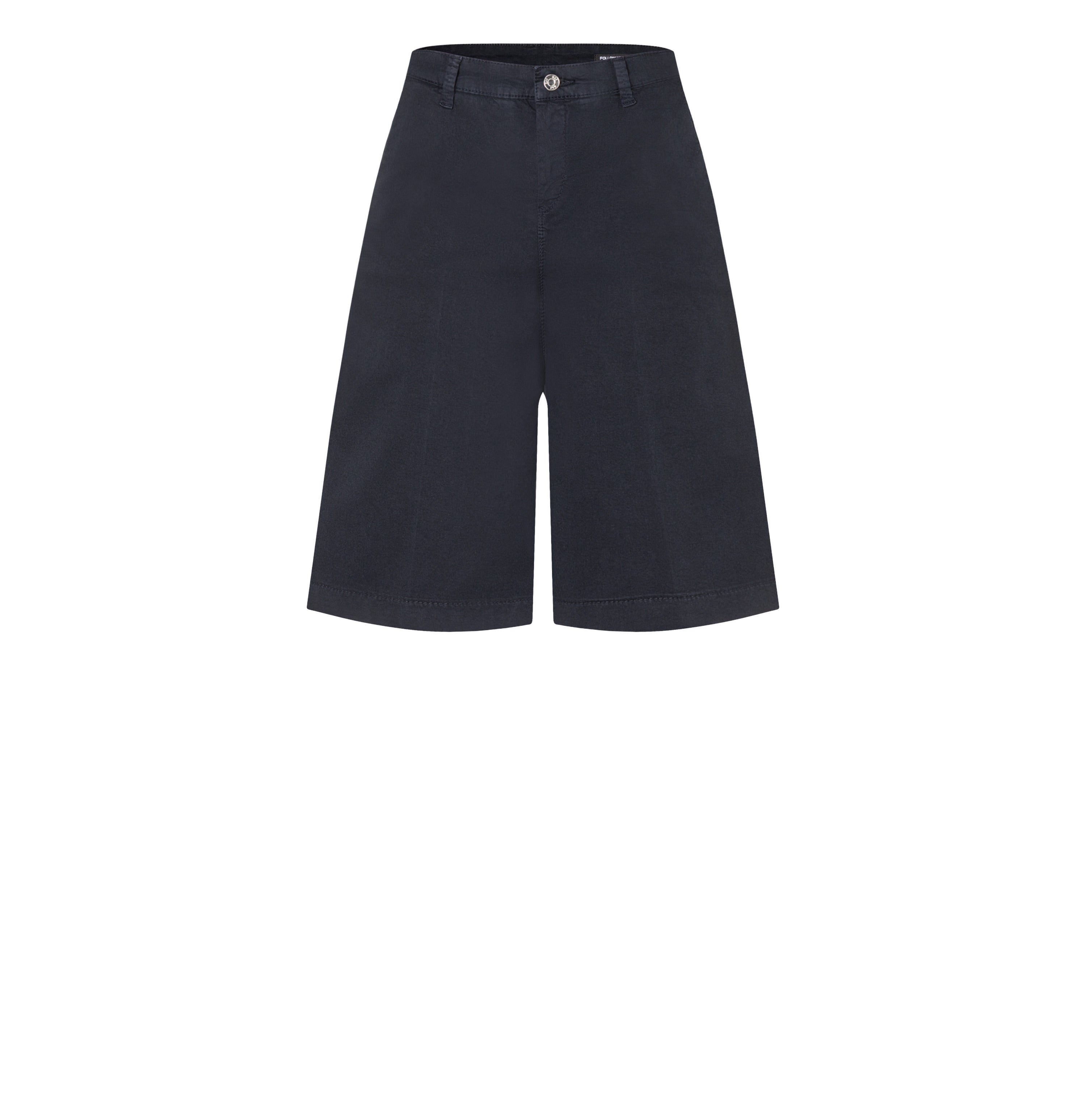 Relaxed chino shorts made of stretch gabardine. | CHINO Bermuda | dark blue PPT | Front view of bust