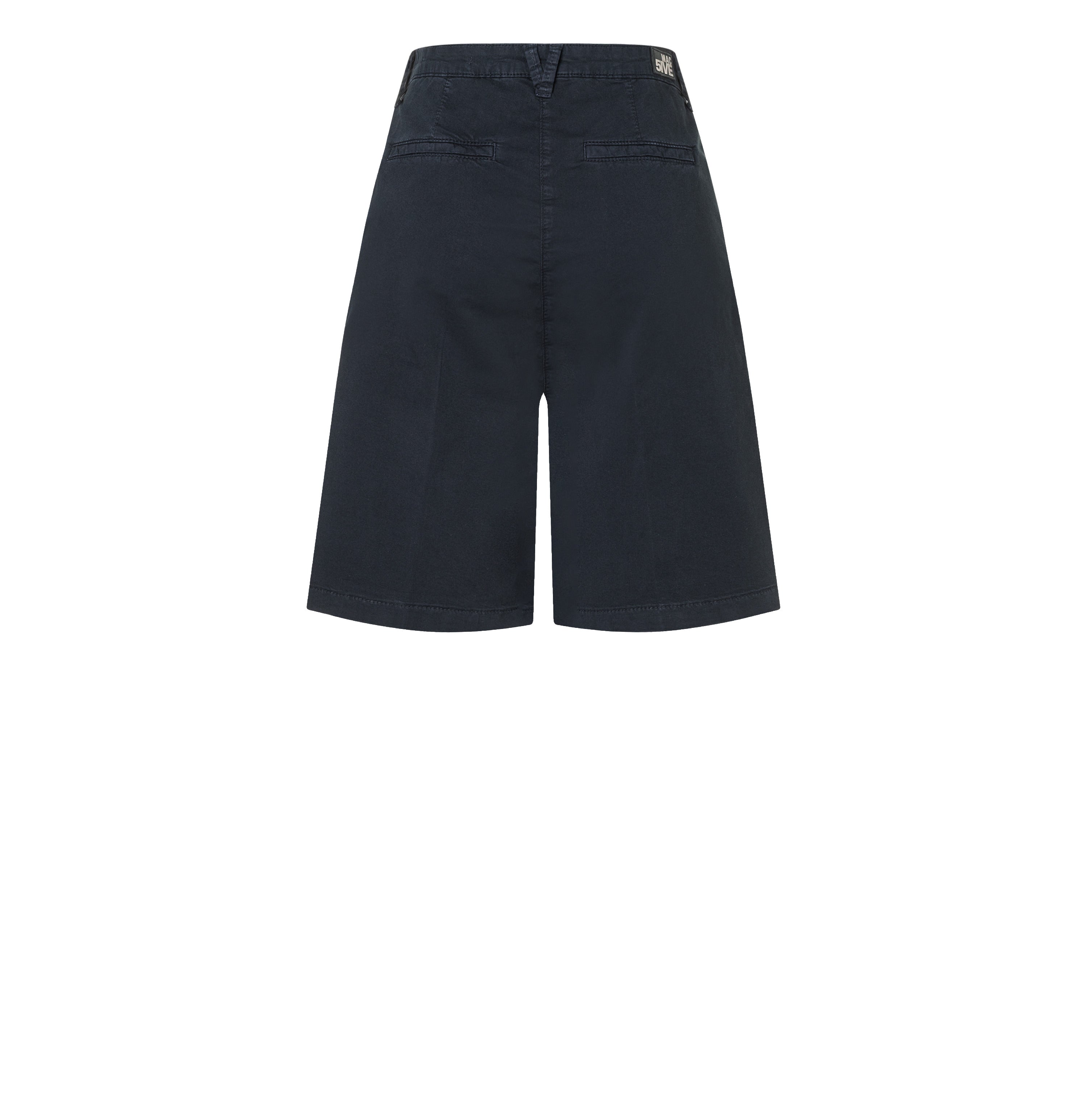 Relaxed chino shorts made of stretch gabardine. | CHINO Bermuda | dark blue PPT | Back view of bust