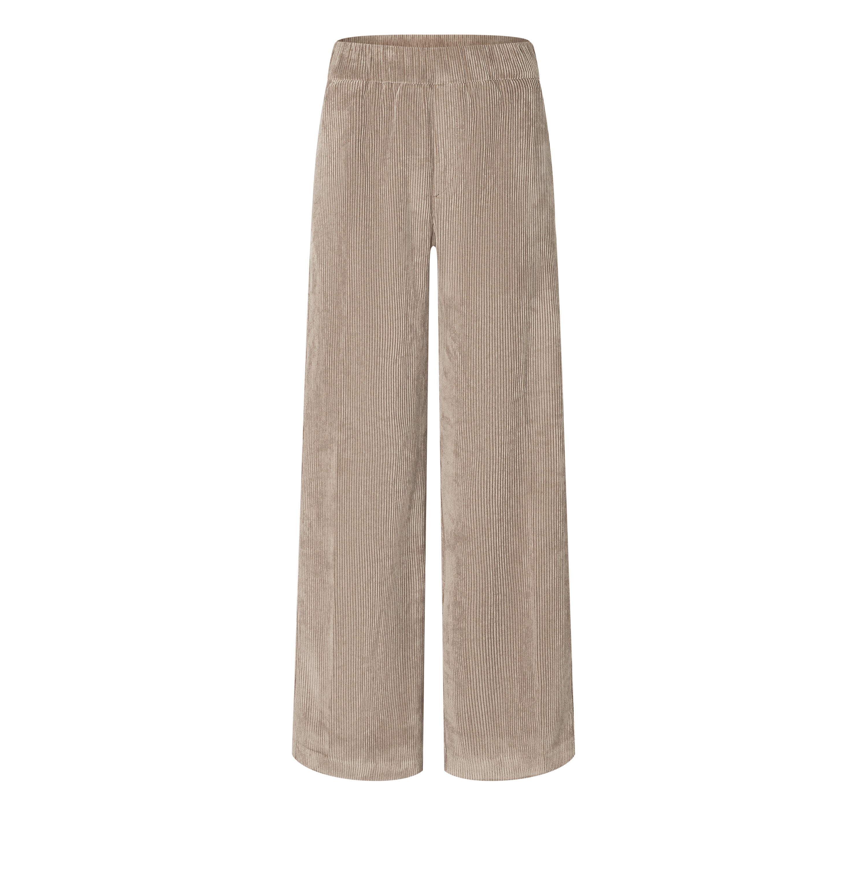 Modern culotte made of light wide wale corduroy. | CHIARA cropped | oxide brown | Front view of bust