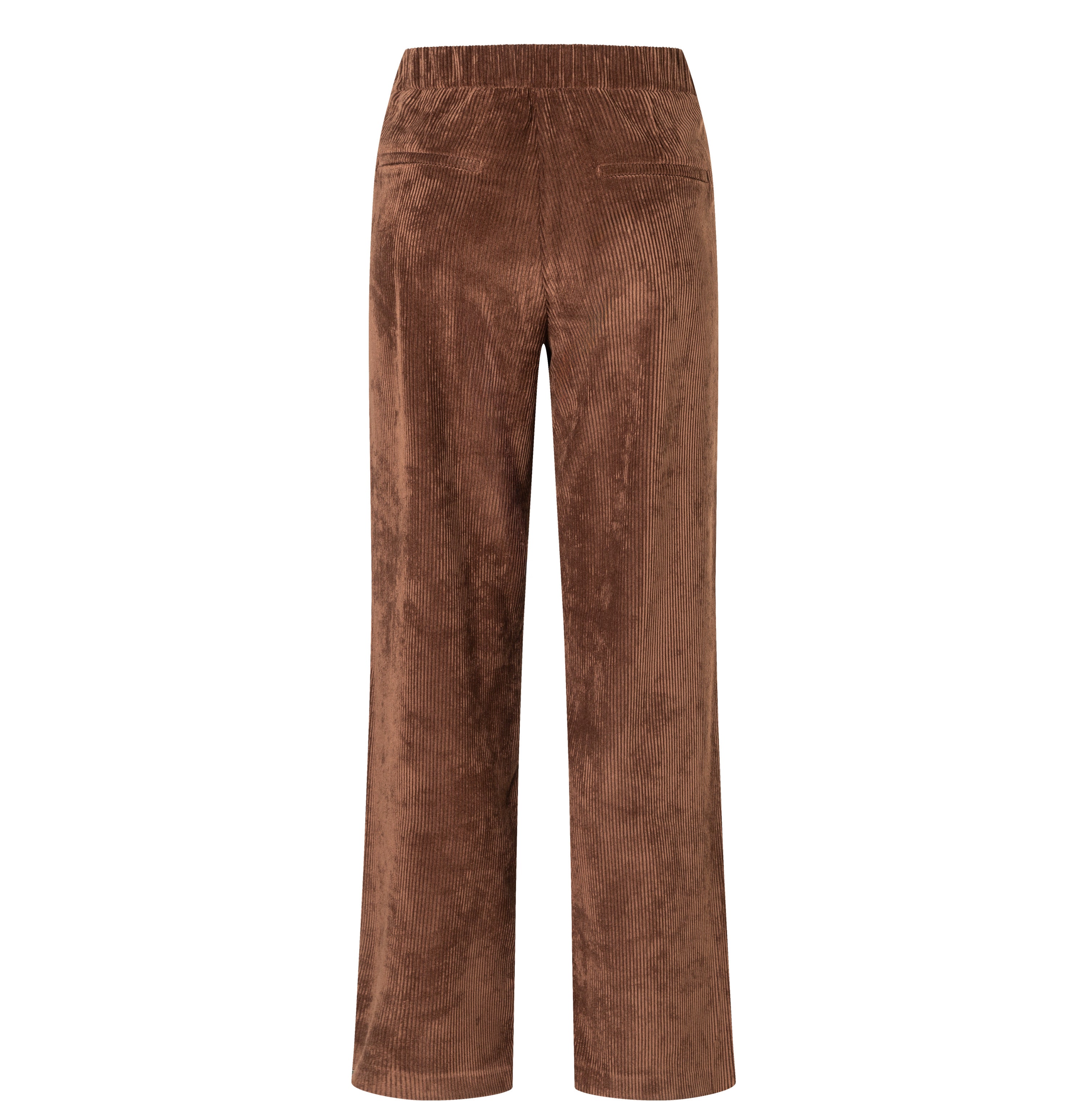 Wide trousers in a lightcorduroy material. | CHIARA | bison brown | Back view of bust