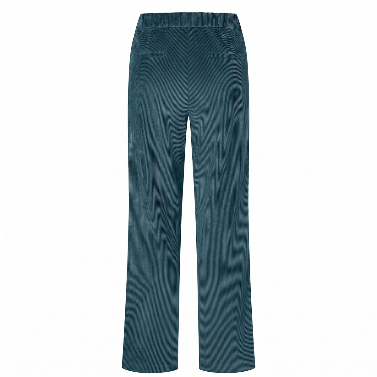 Wide trousers in a lightcorduroy material. | CHIARA | sea storm | Back view of bust