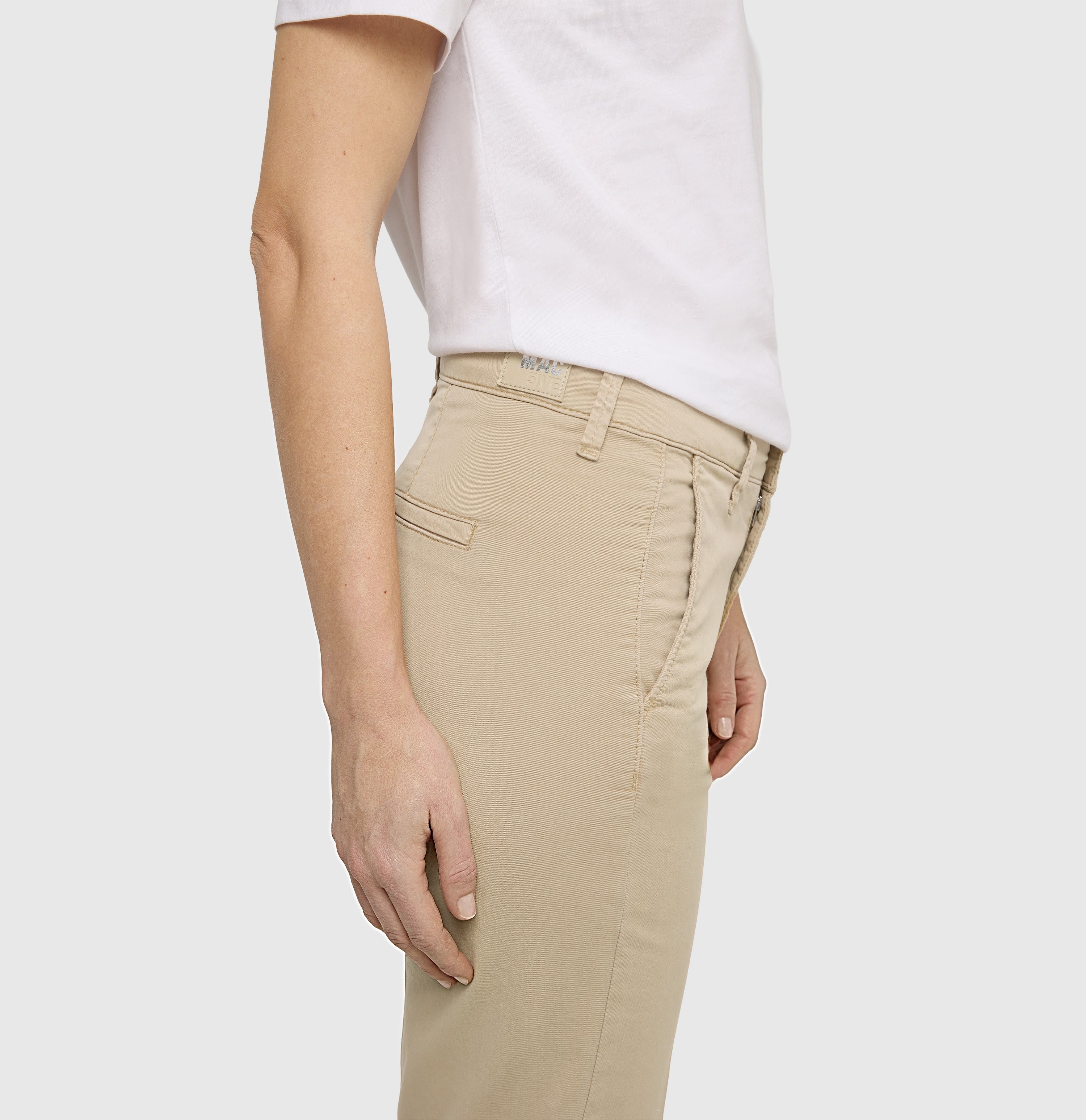CHINO turn up women's pants brown | MAC Jeans