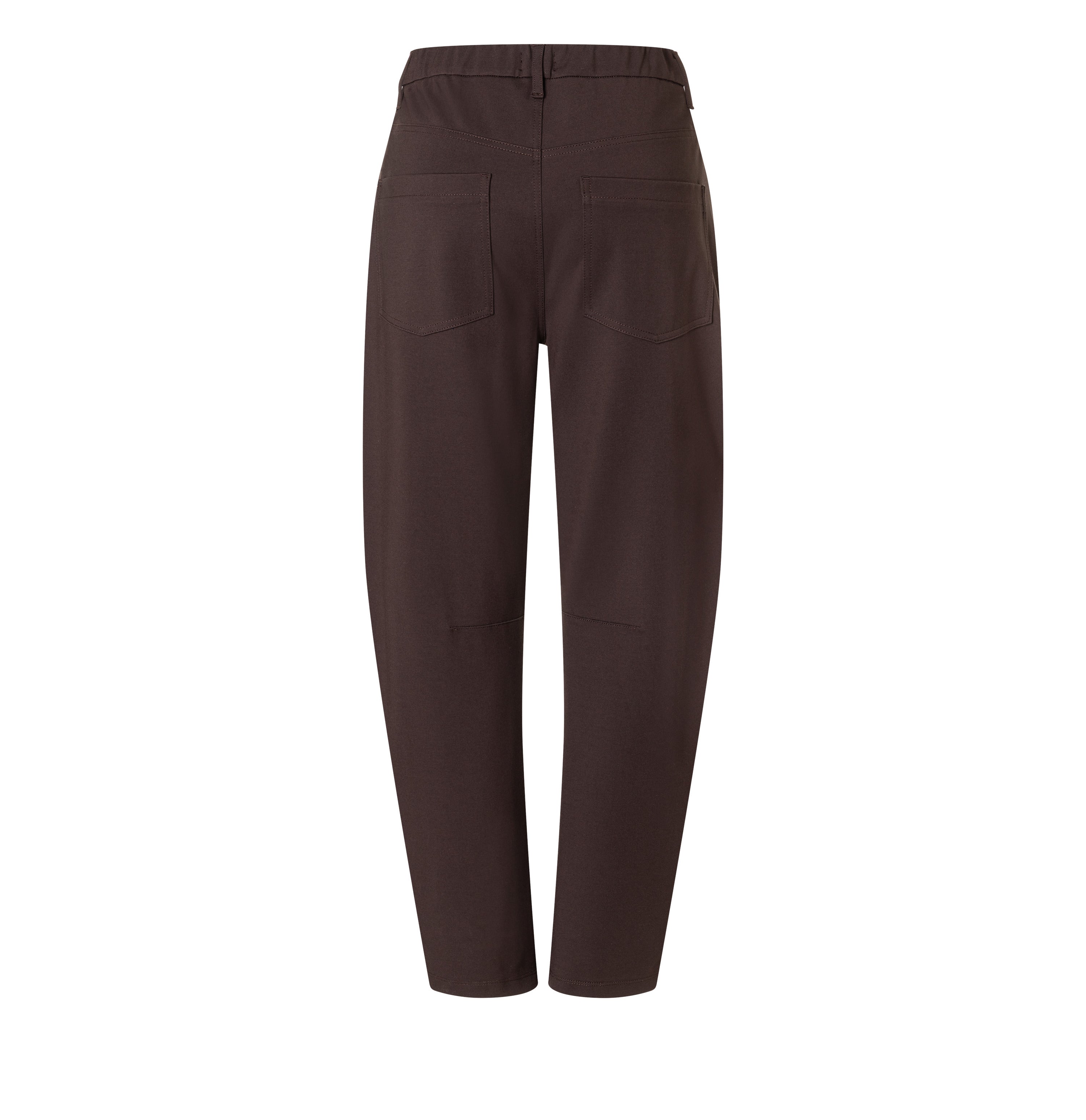 Baggy model made of soft jersey. | BAGGY SMART | truffle brown | Back view of bust