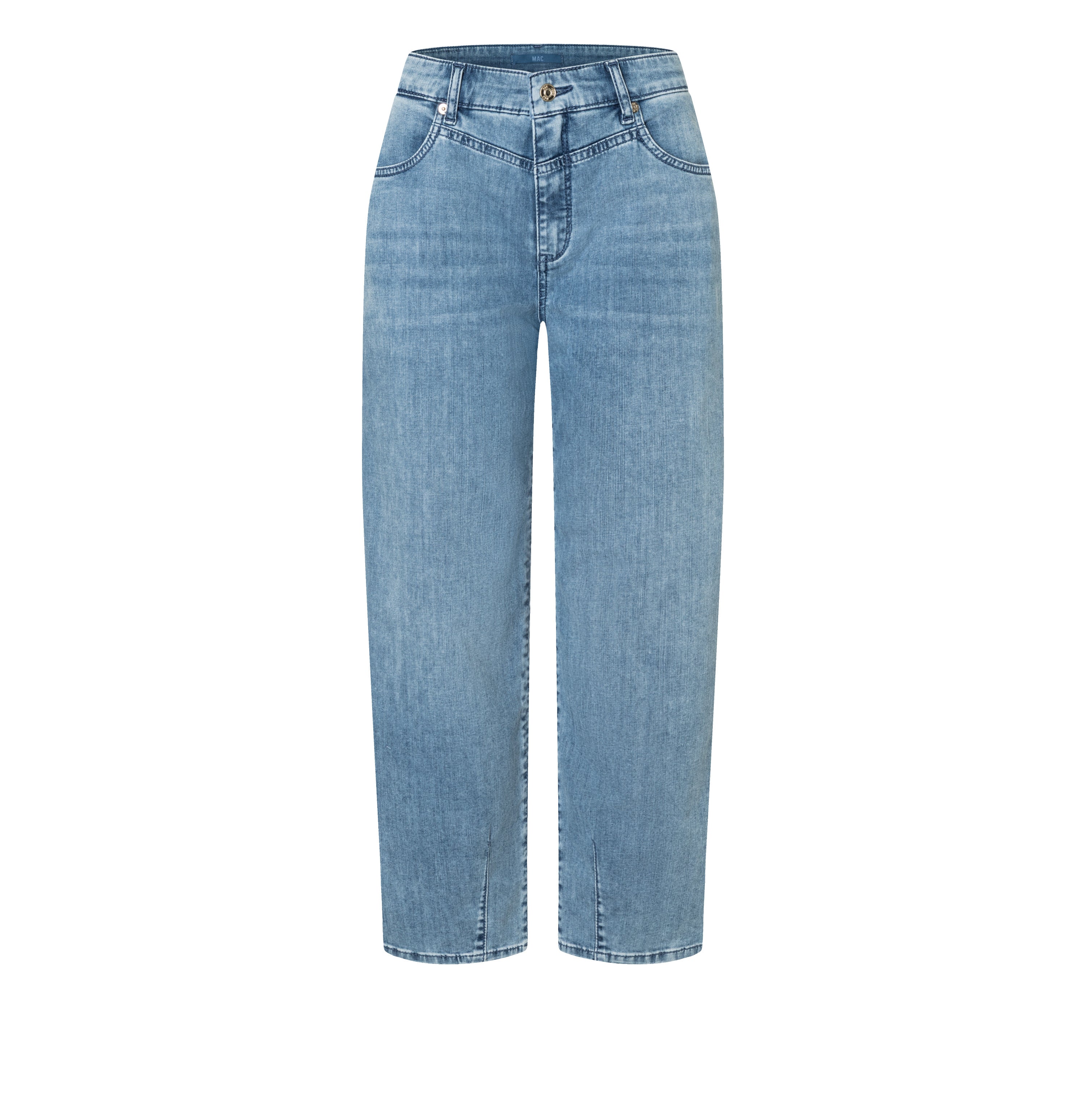 Relaxed fit made of super soft summer denim. | BOBBIE | random true blue | Front view of bust