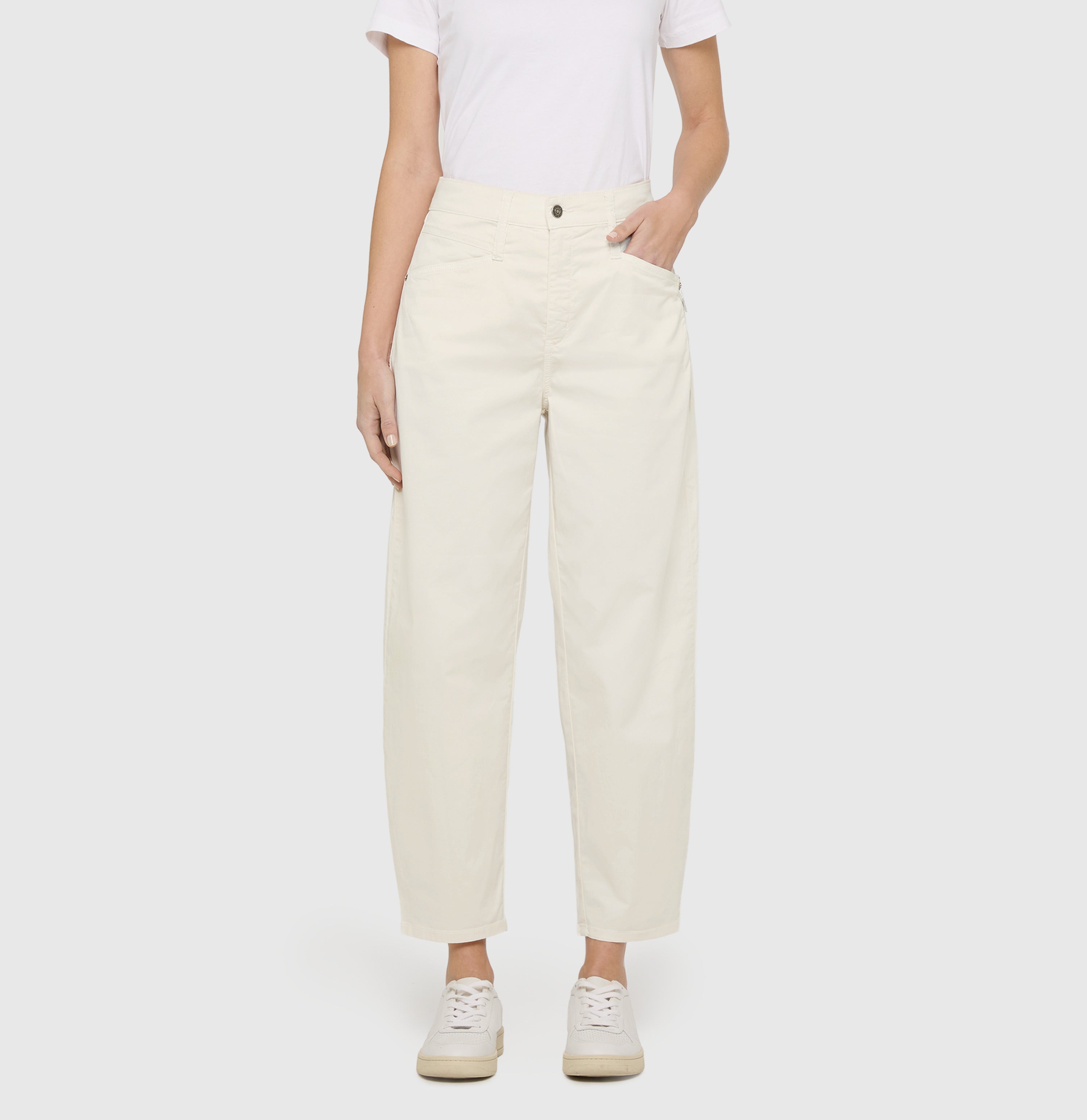 BORA 2.3 zip women's trousers white | MAC Jeans