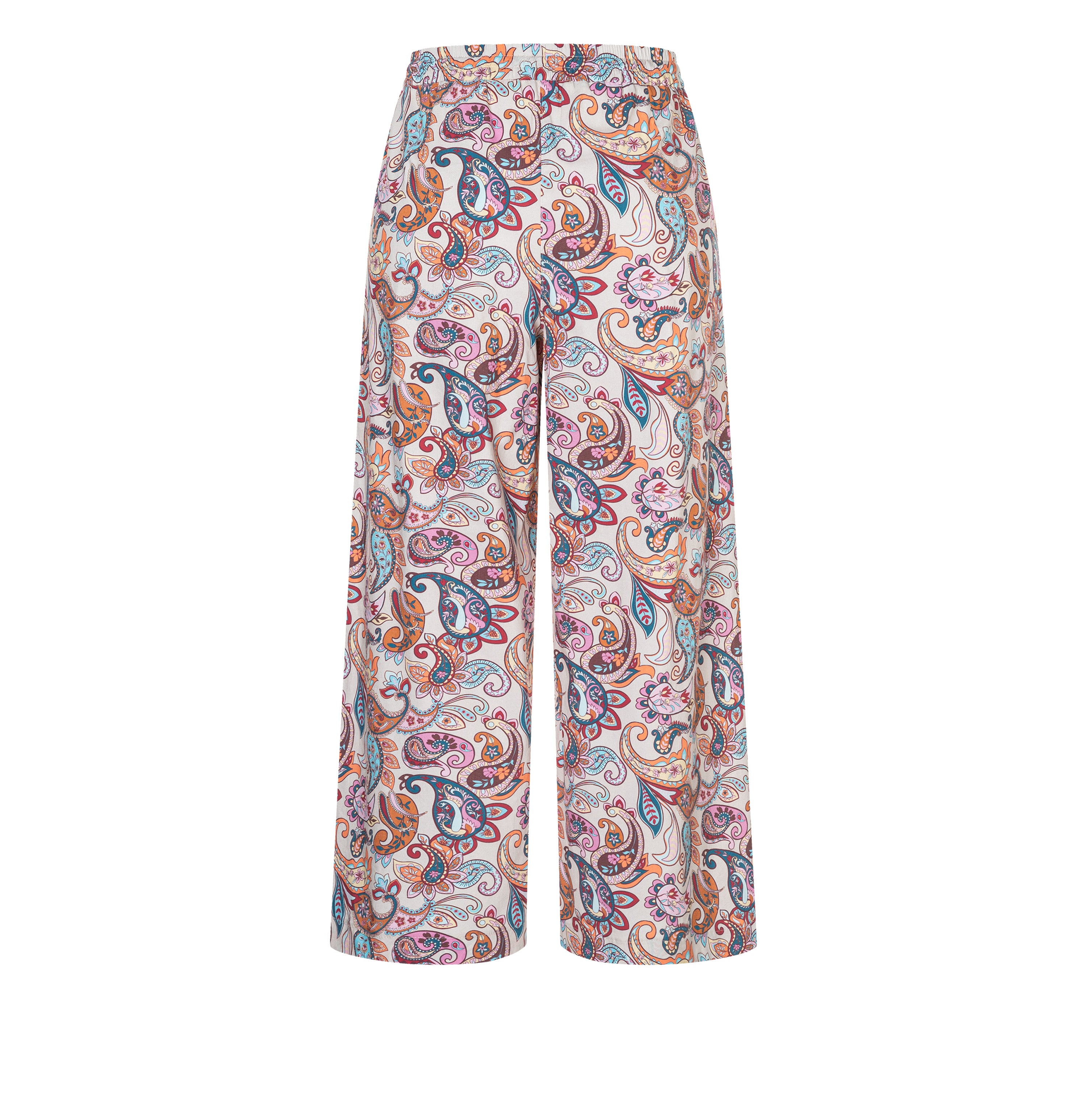 Culotte in an ultra light summer fabric. | CALLIE cropped | paisley print | Back view of bust