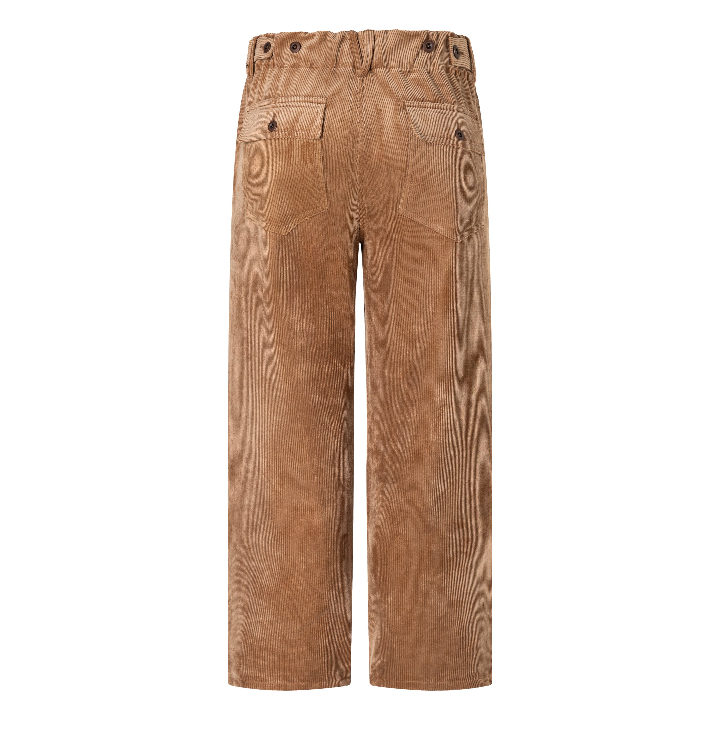 Relaxed chino made of subtly sheeny corduroy. | CHINO 2.3 modern | toasted coconut | Back view of bust
