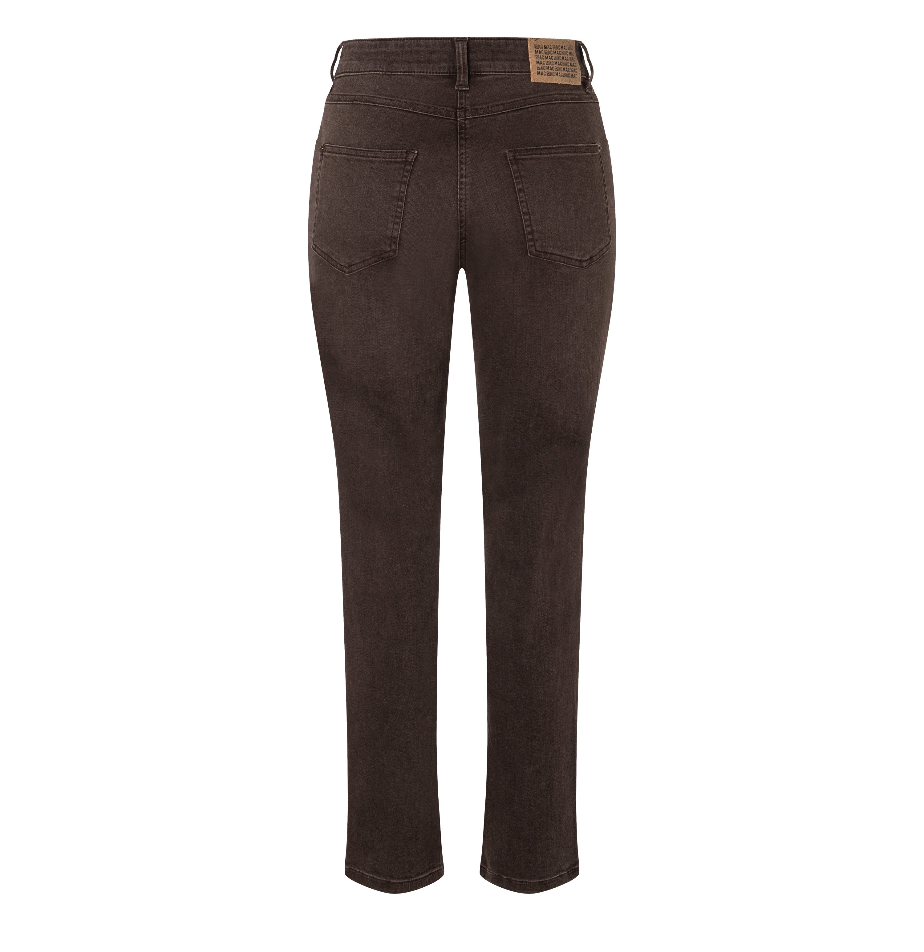 Straight fit made from comfort stretch denim. | MELANIE | brown stone wash | Back view of bust