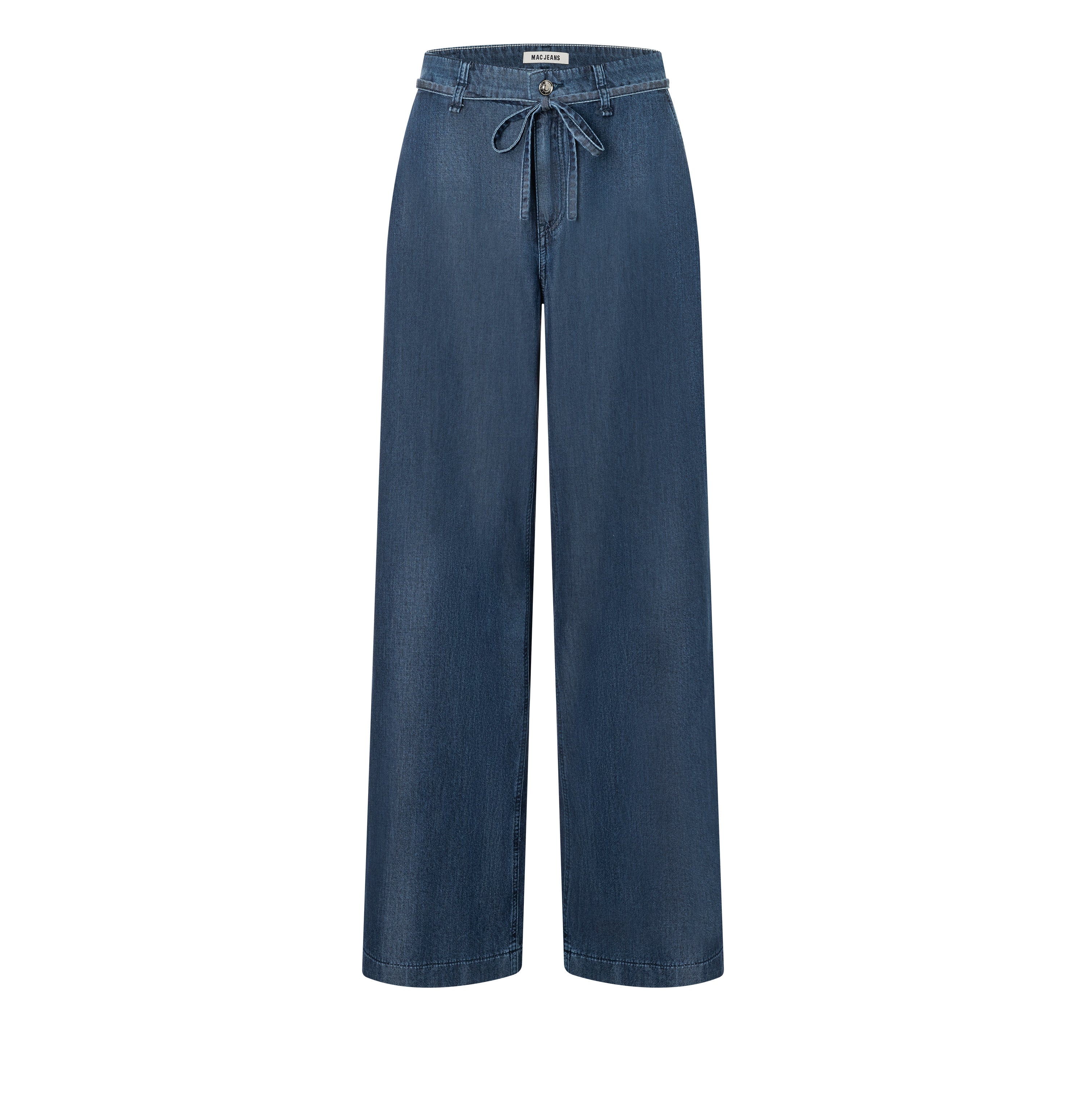 Wide, flowing jeans with lyocell. | WENDY | simply blue wash | Front view of bust