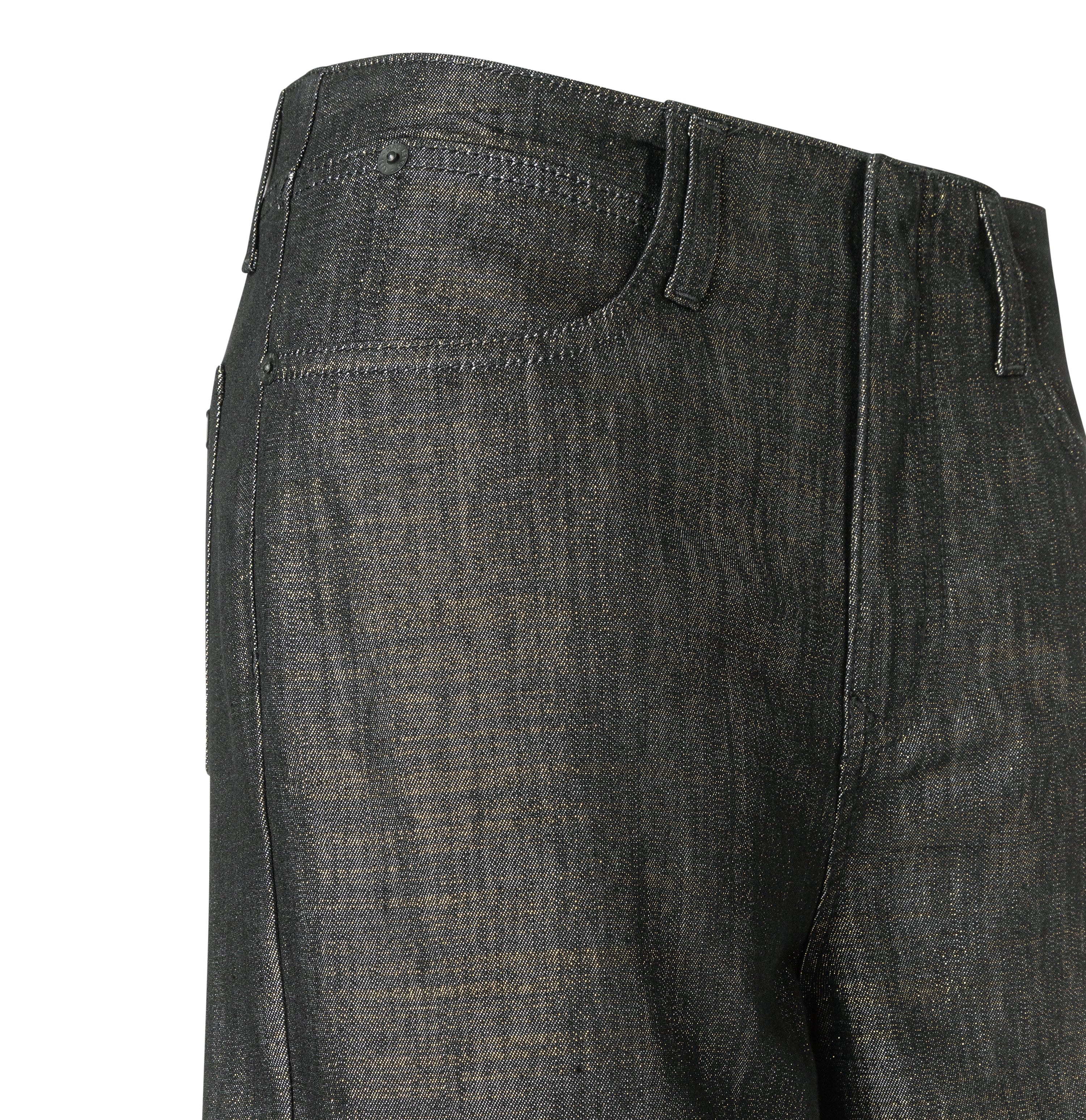 Wide Lurex jeans with a flowing look. | NAILA clean | fashion rinsed | Side view of bust