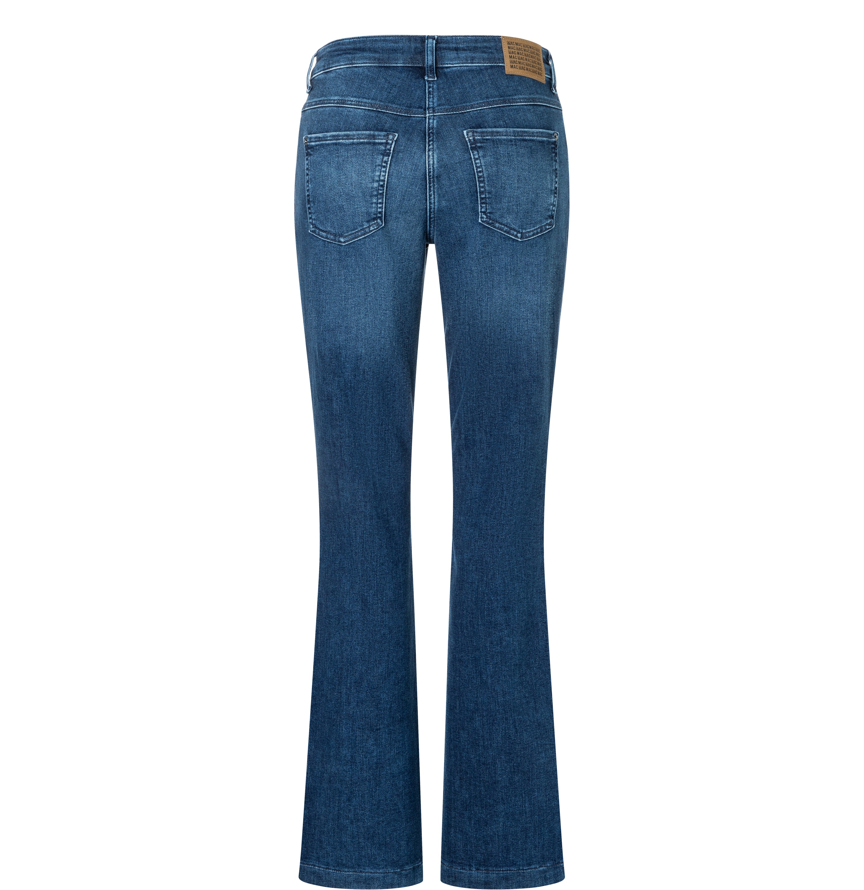 Figure-shaping boot cut jeans with an authentic look. | BOOT | chic indigo used | Back view of bust