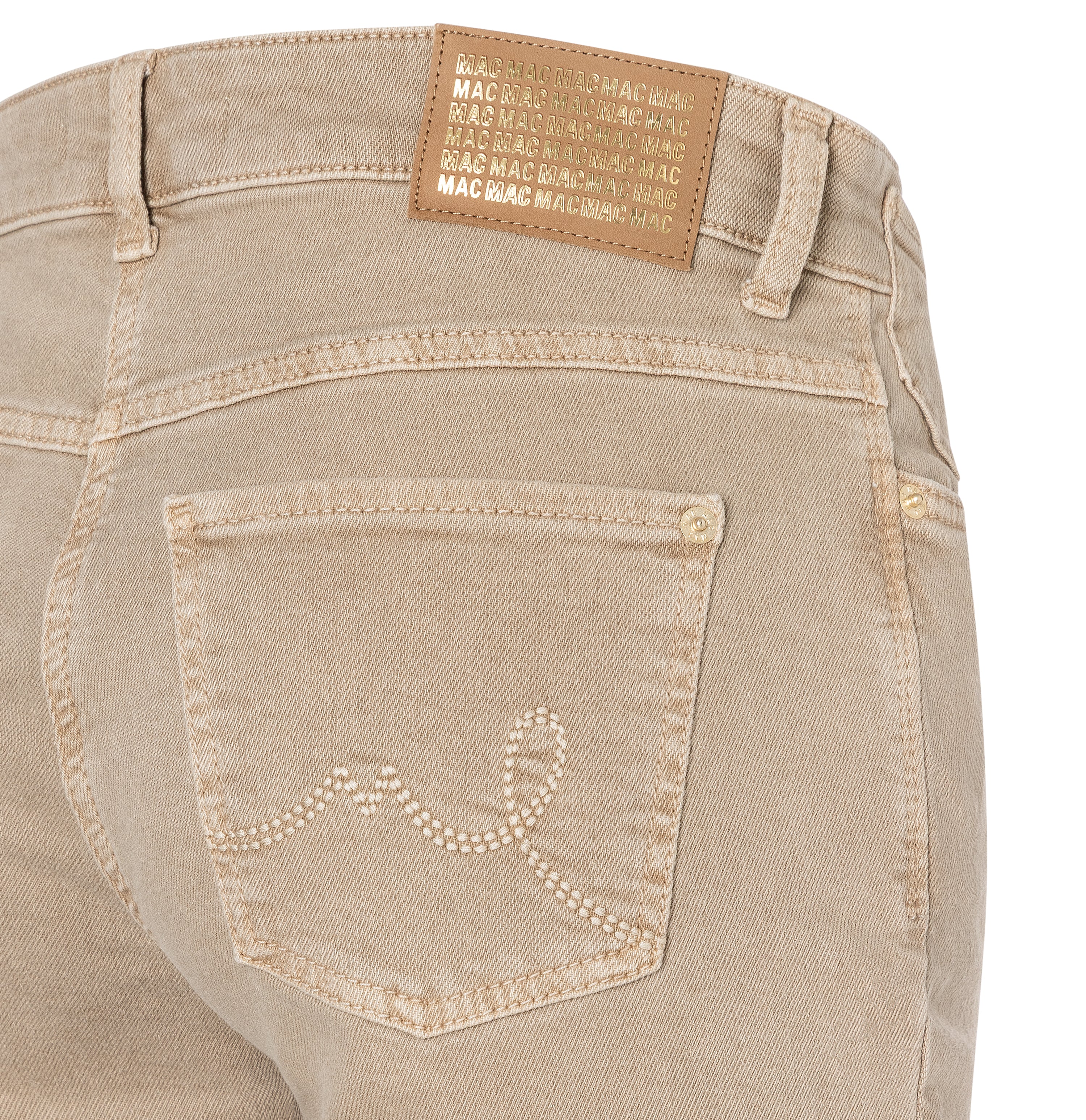 Flared jeans made of comfortable colour denim. | LAURA | string | Detail of bust