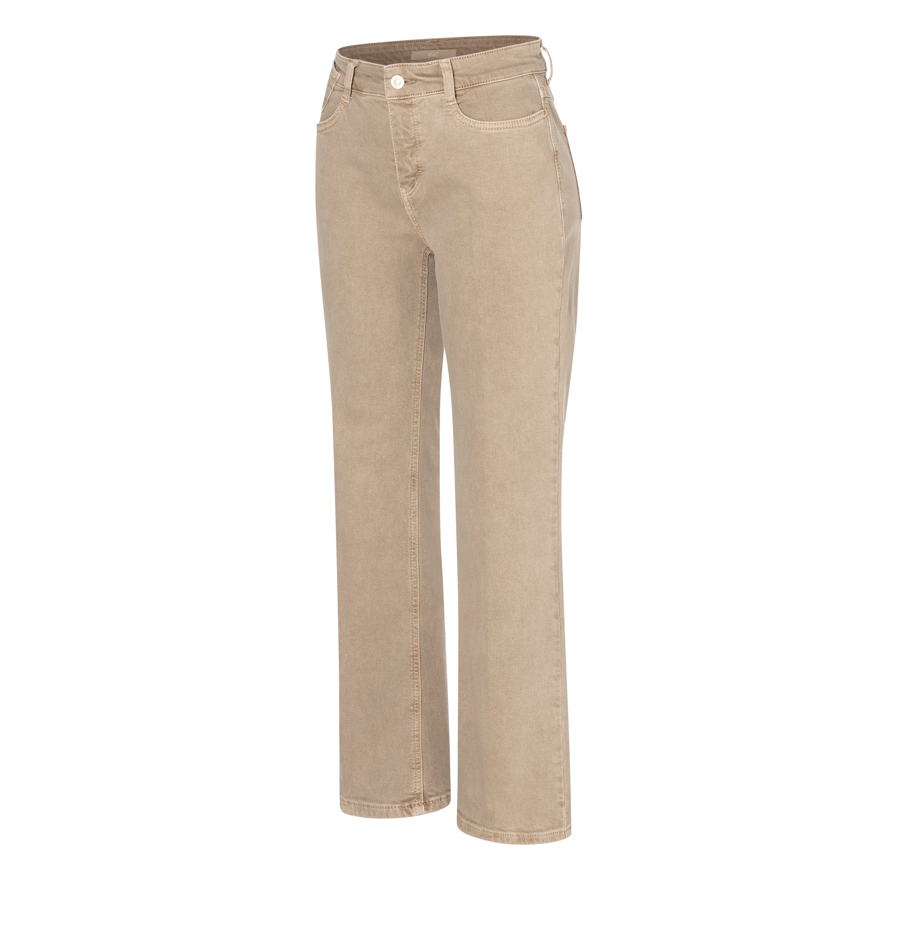 Flared jeans made of comfortable colour denim. | LAURA | string | Oblique view of bust