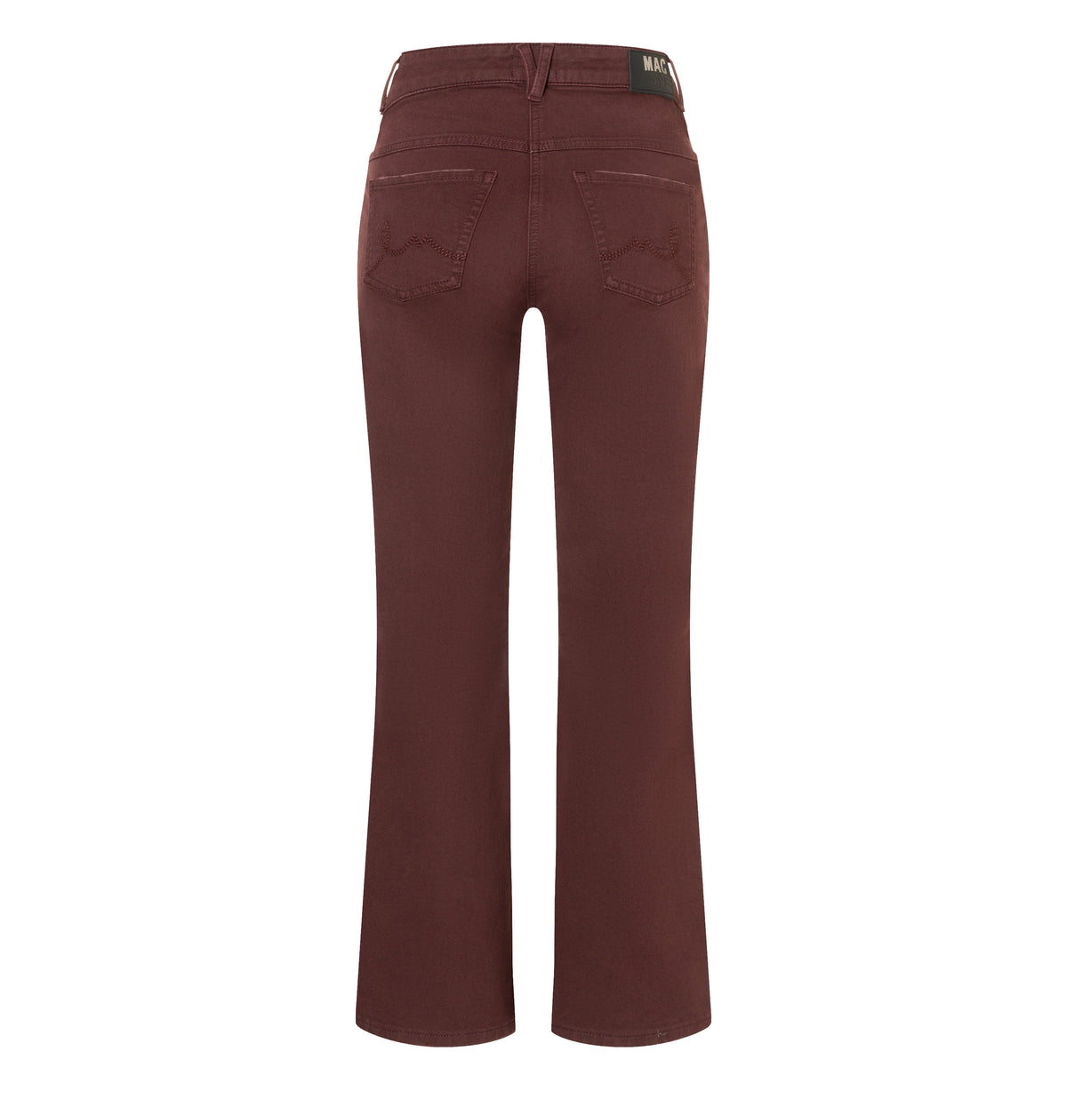 Flared trousers in a sporty cotton material. | LAURA | smoky purple | Back view of bust