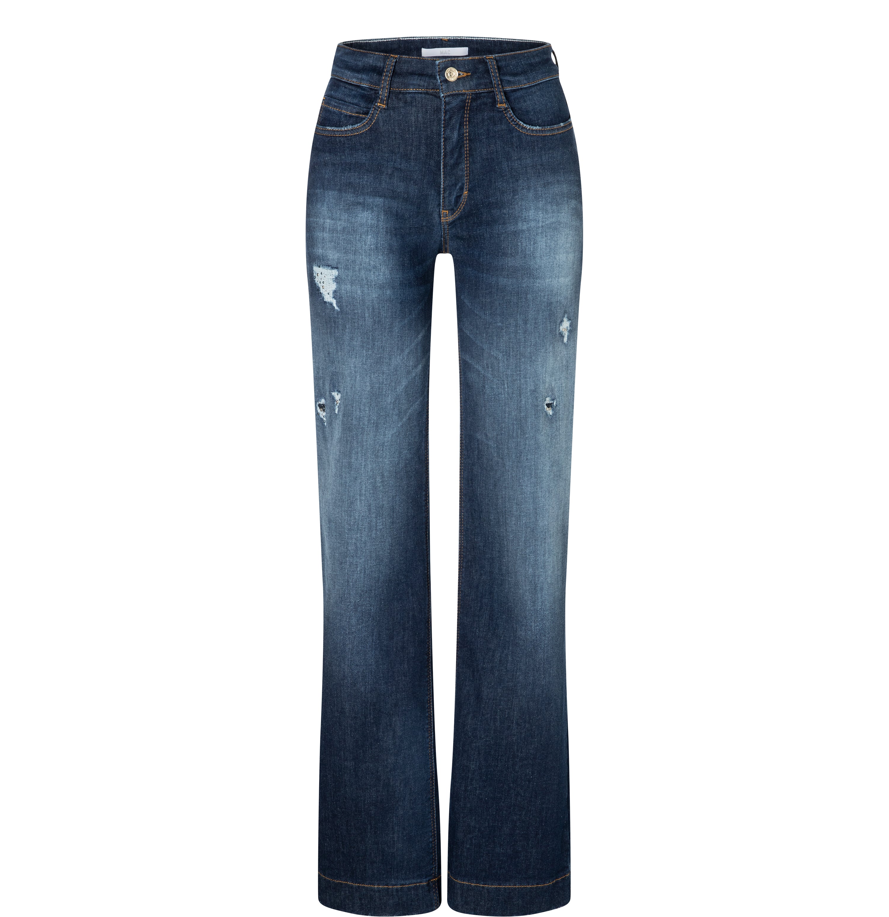 Wide fit with destroyed details and studs. | S-NAME | S-FBBZ | Front view of bust