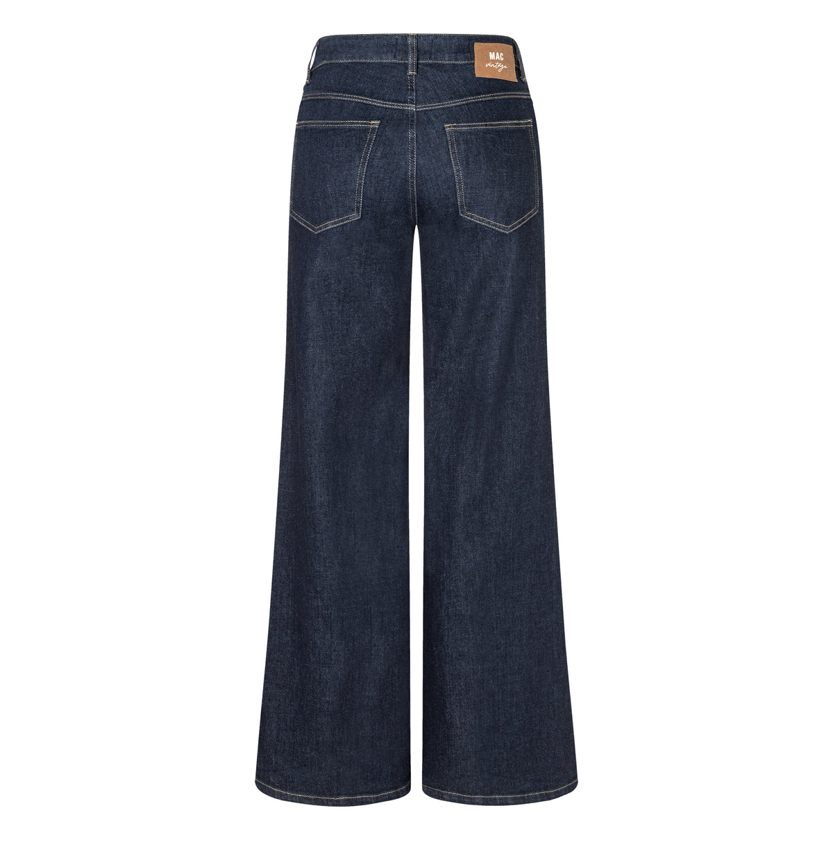 Wide fit made from comfort vintage denim. | WIDE flare | fashion rinsed | Back view of bust