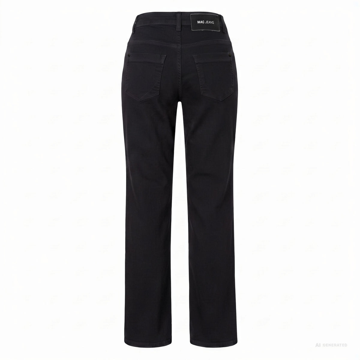 Warming winter jeans with a feminine fit. | GRACIA | black-black | Back view of bust