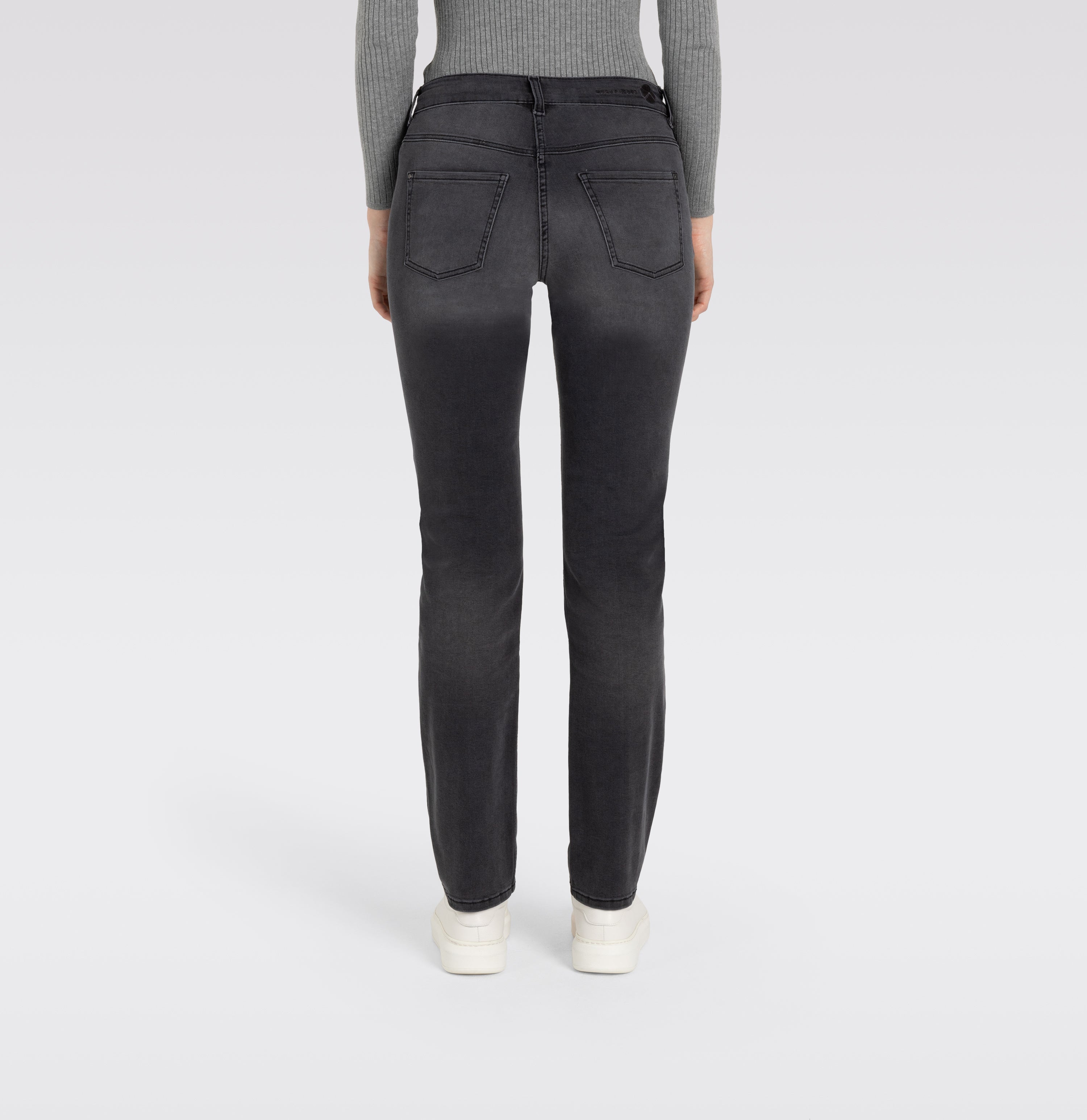 Straight fit jeans with innovative shaping effect. | S-NAME | S-FBBZ | Back view of model
