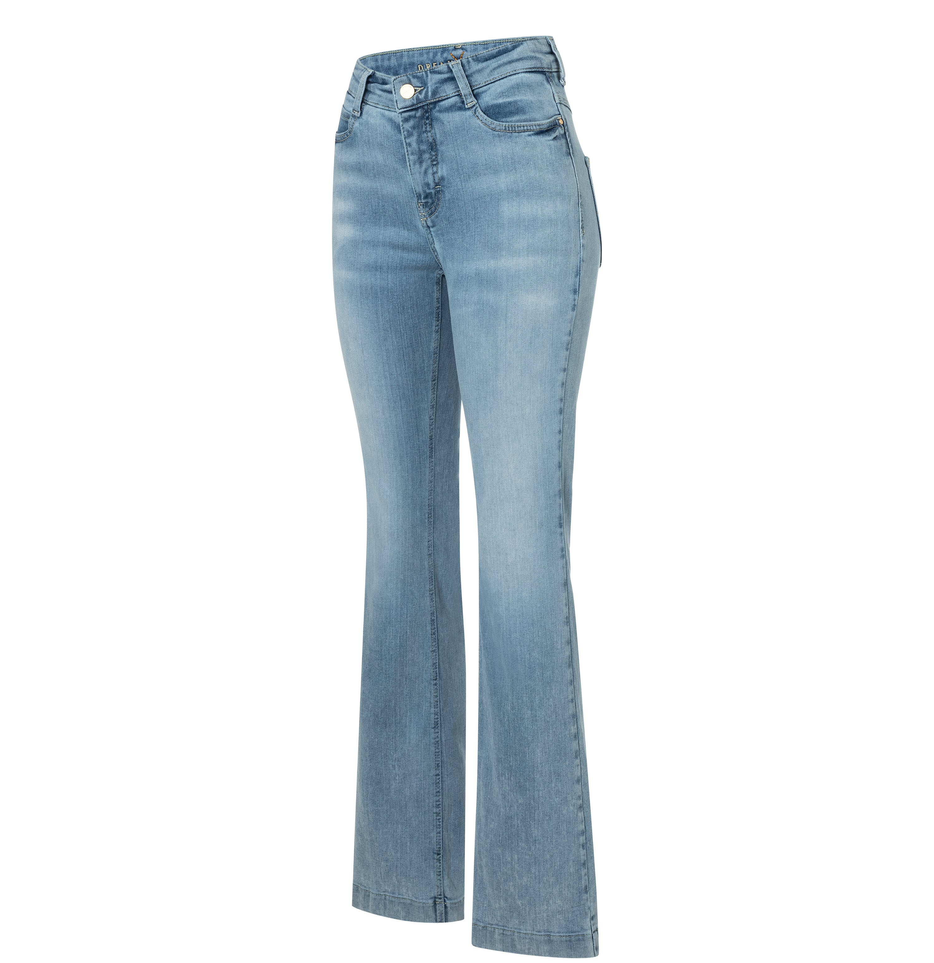 Boot cut jeans with shaping effect. | S-NAME | S-FBBZ | Oblique view of bust