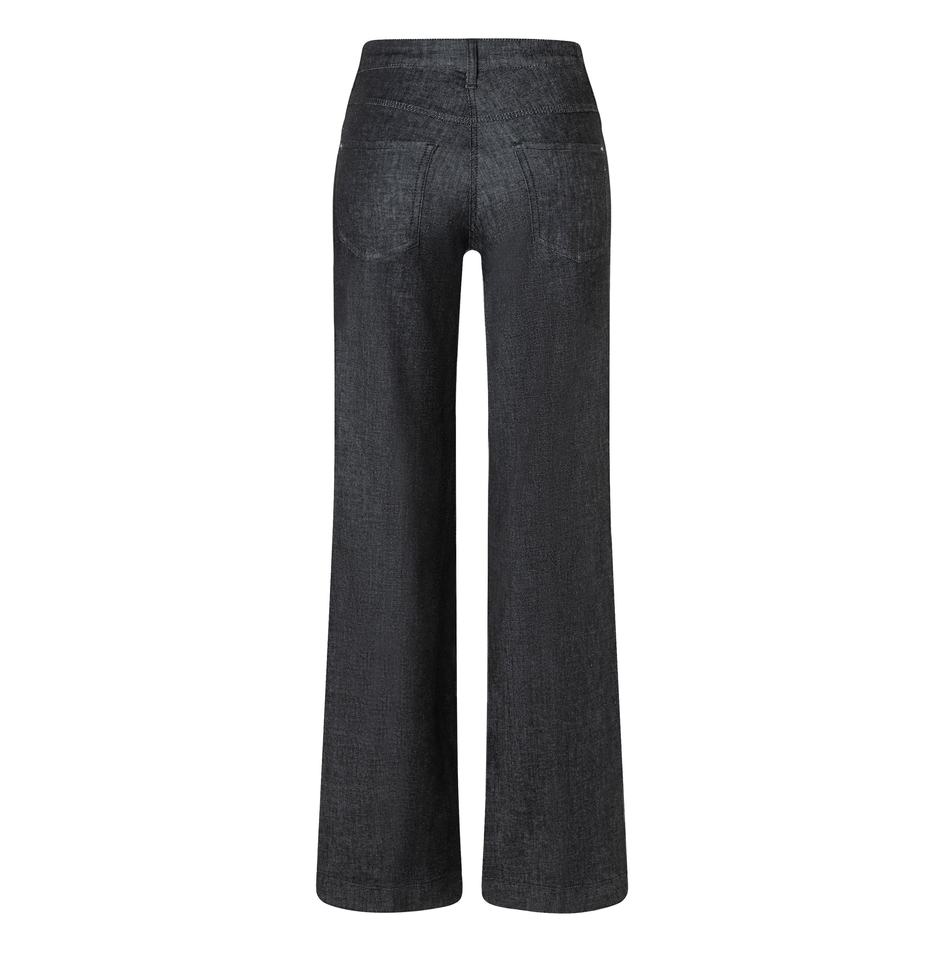 Wide jeans with shaping effect. | DREAM WIDE authentic | fashion rinsed | Back view of bust