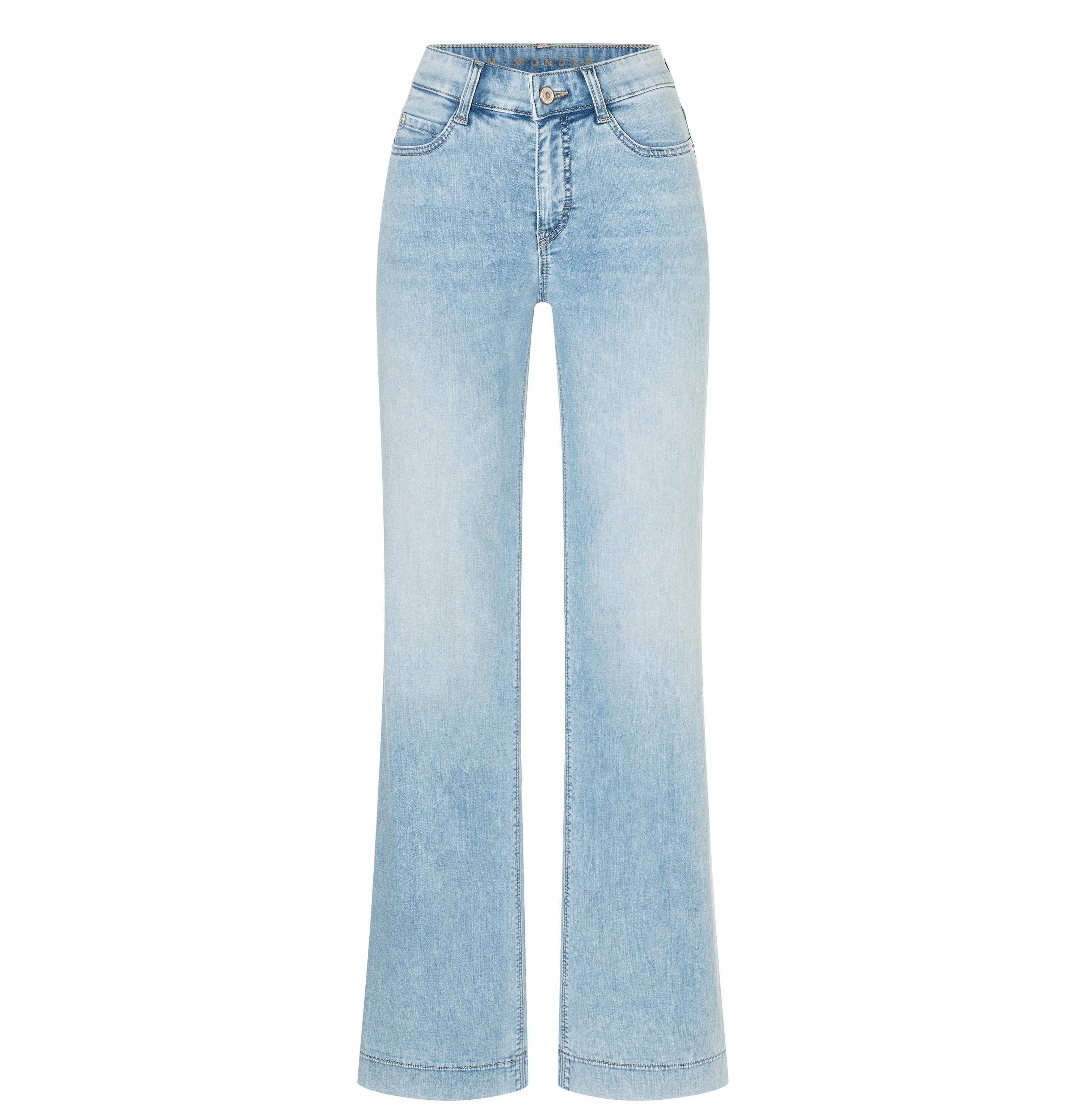 Wide, figure-shaping jeans in a modal blend. | DREAM WIDE | light azure blue | Front view of bust