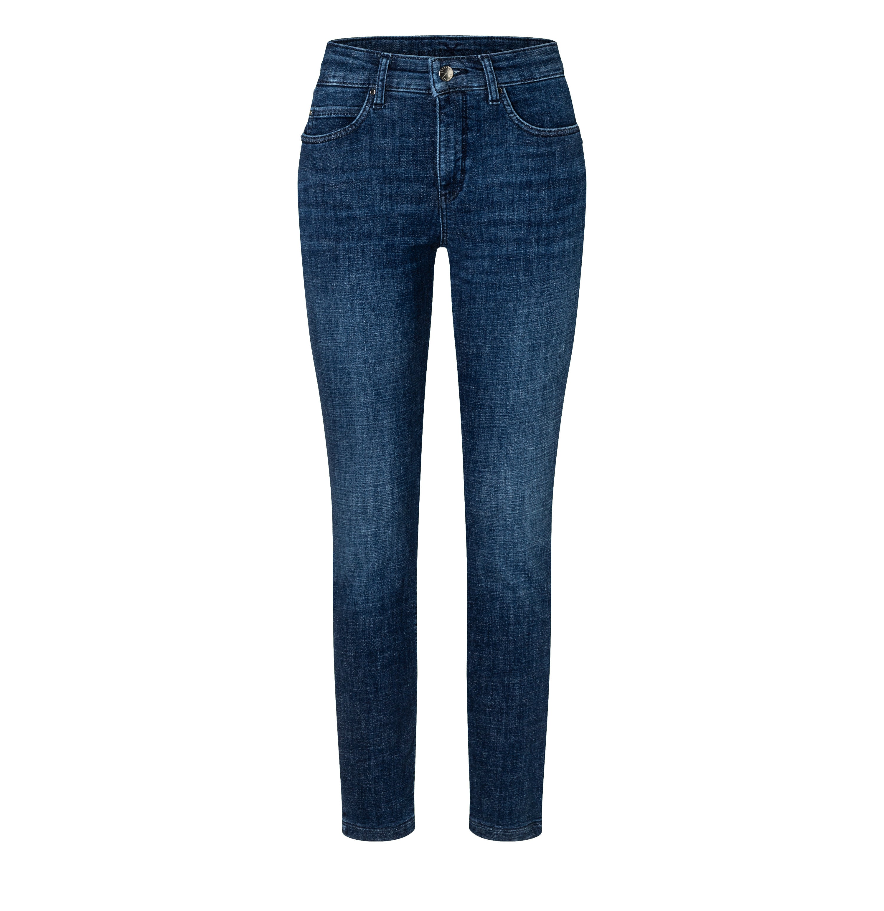 Skinny jeans with shaping effect. | DREAM SKINNY authentic | dark blue modern wash | Front view of bust