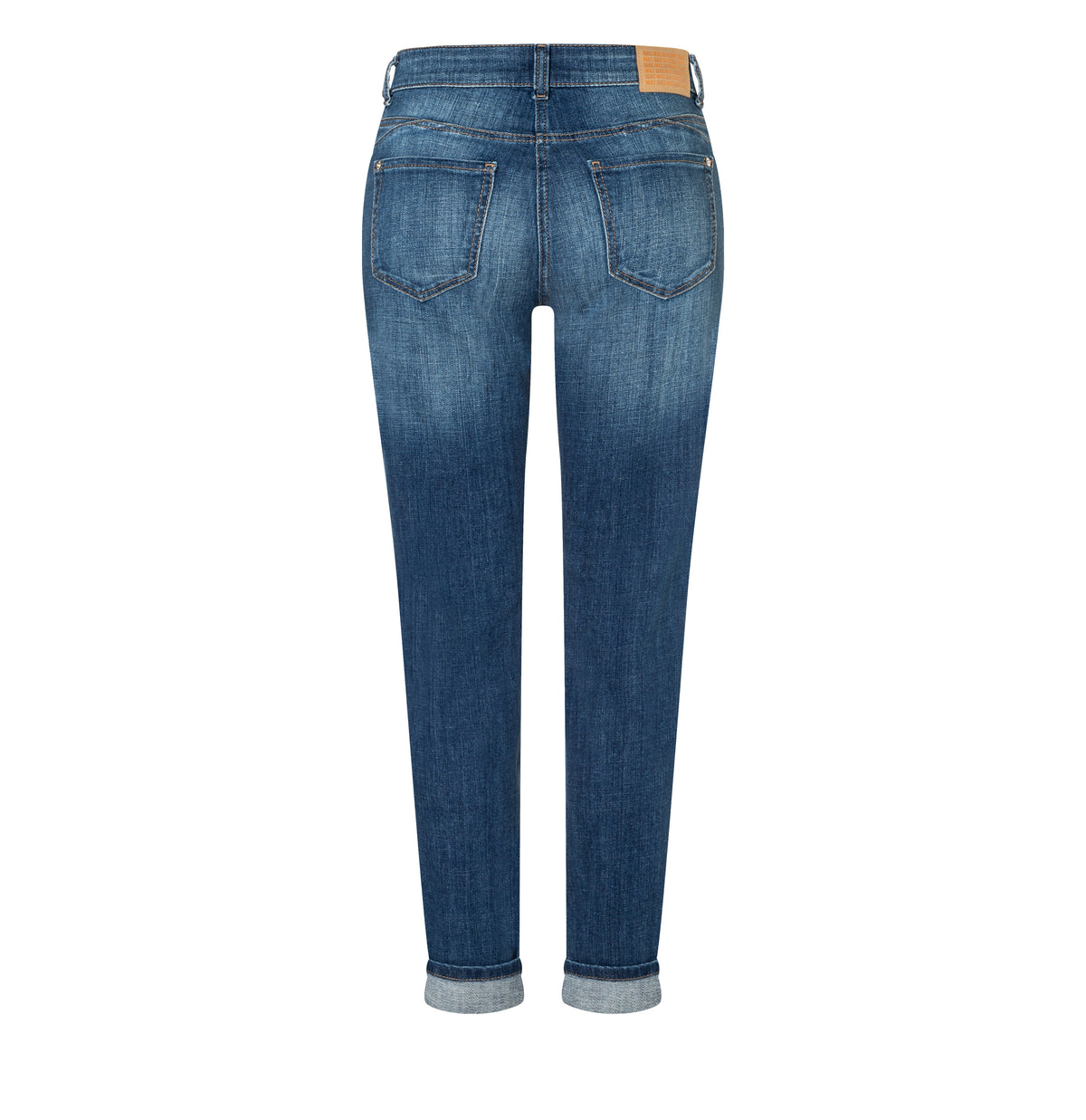 Slim jeans with pocket detail. | SLIM | blue ocean wash | Back view of bust