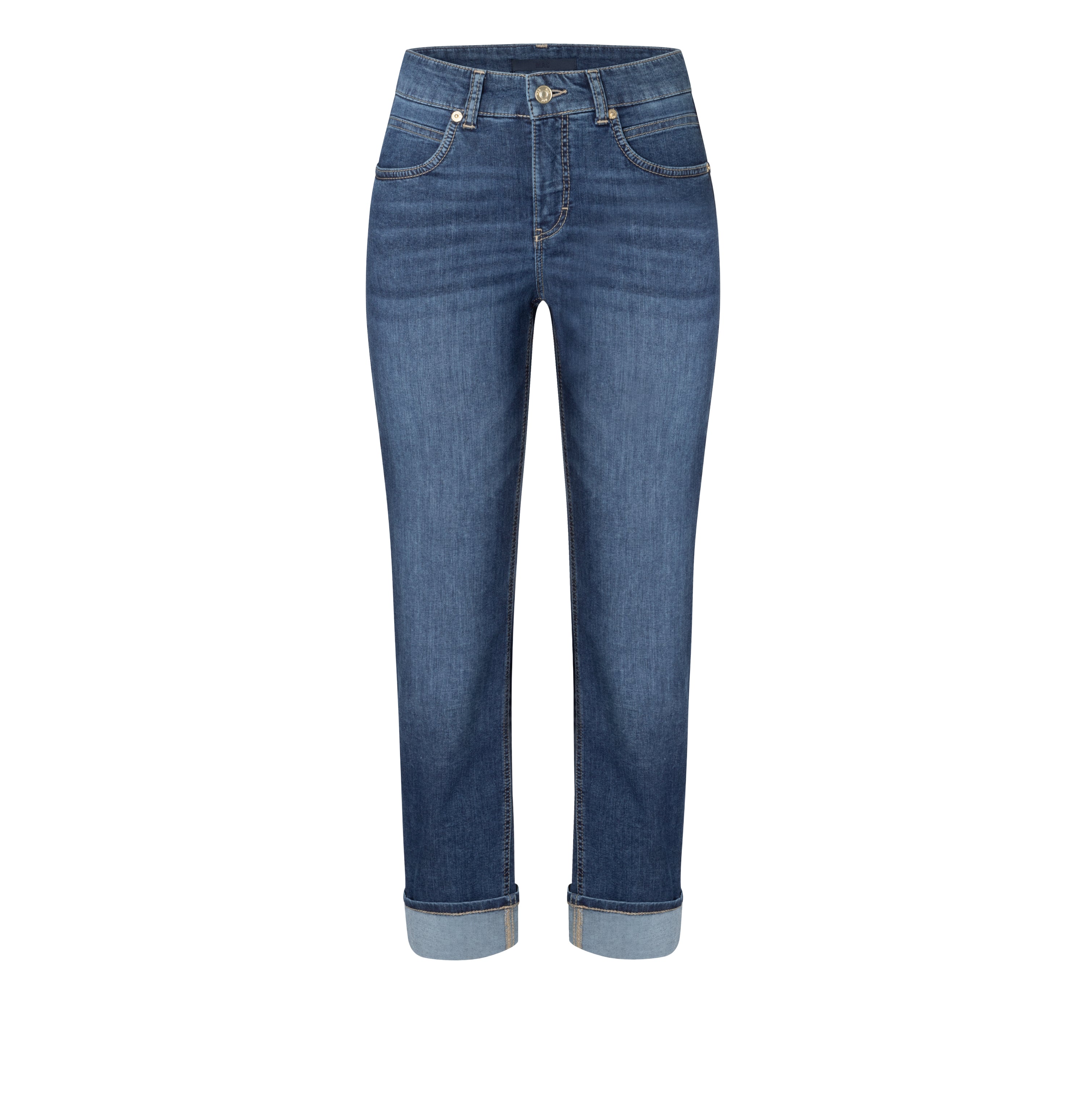 Straight fit made from light stretch denim. | S-NAME | S-FBBZ | Front view of bust
