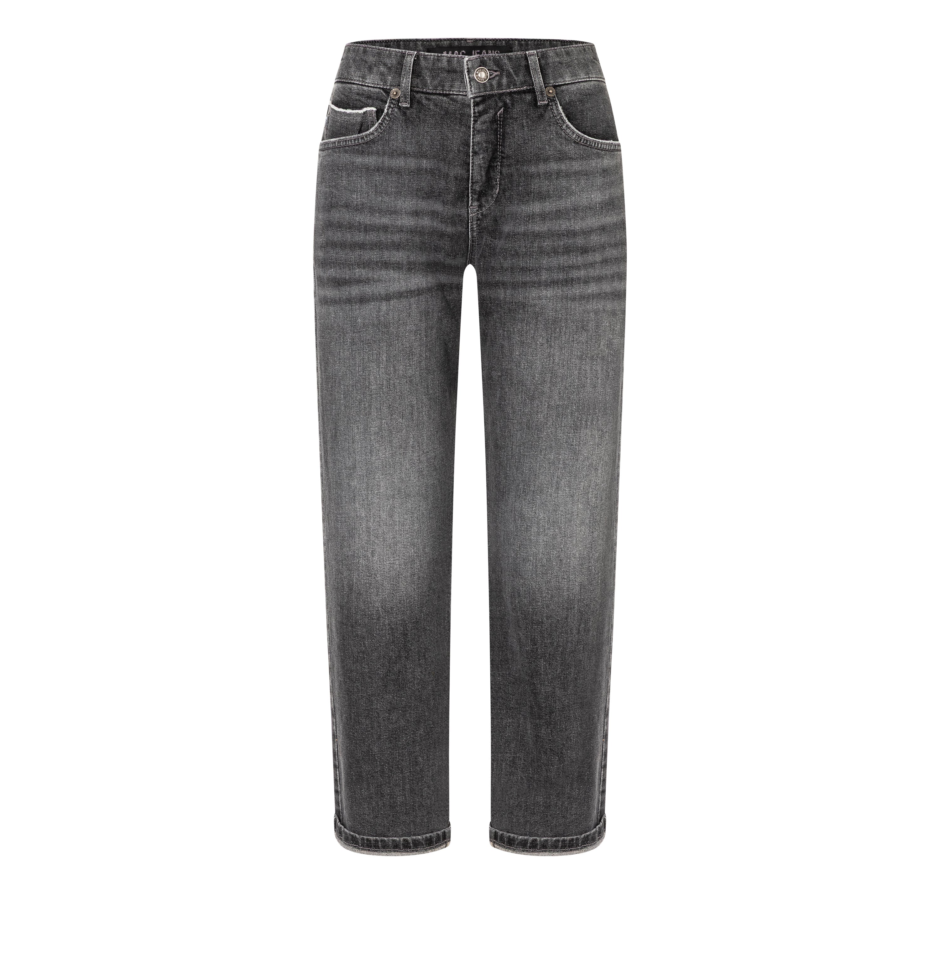 Straight fit in a recycled cotton blend. | S-NAME | S-FBBZ | Front view of bust