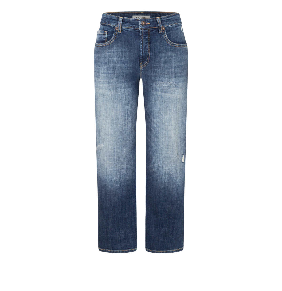  | GINA straight | retro patched darkblue | Front view of bust