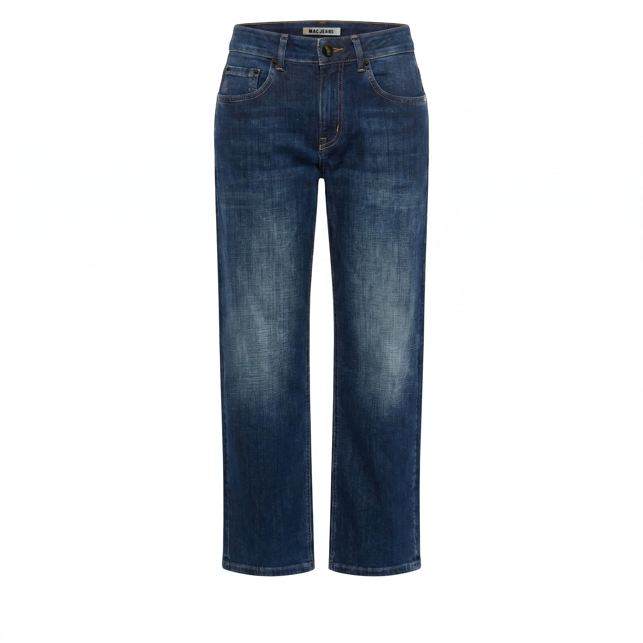 Walter Röhrl Limited Edition Jeans | GINA RACE straight | authentic mid indigo | Front view of bust