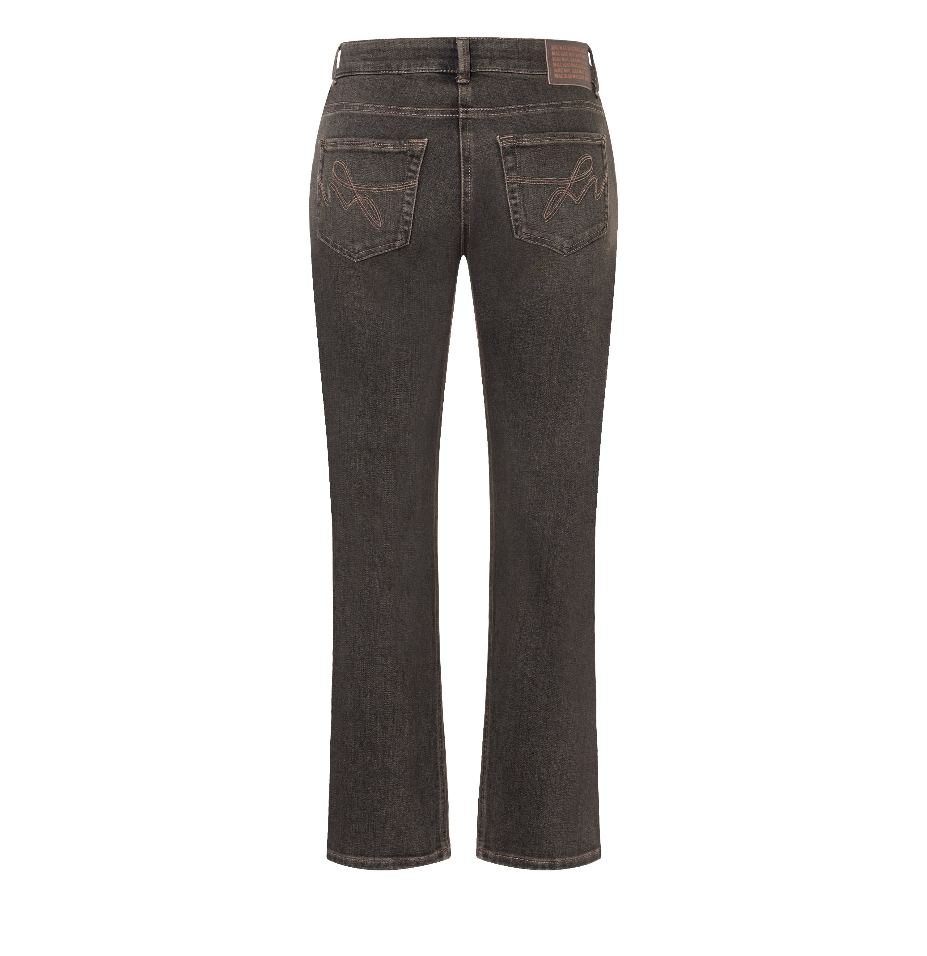 Slim fit made from light denim. | CARRIE straight | anthra black wash | Back view of bust