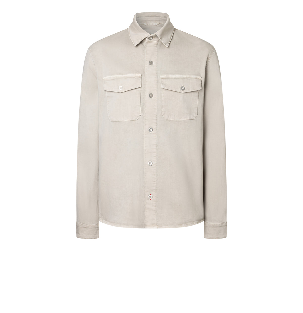 Overshirt made of highly elastic denim. | Overshirt | kitt | Front view of bust