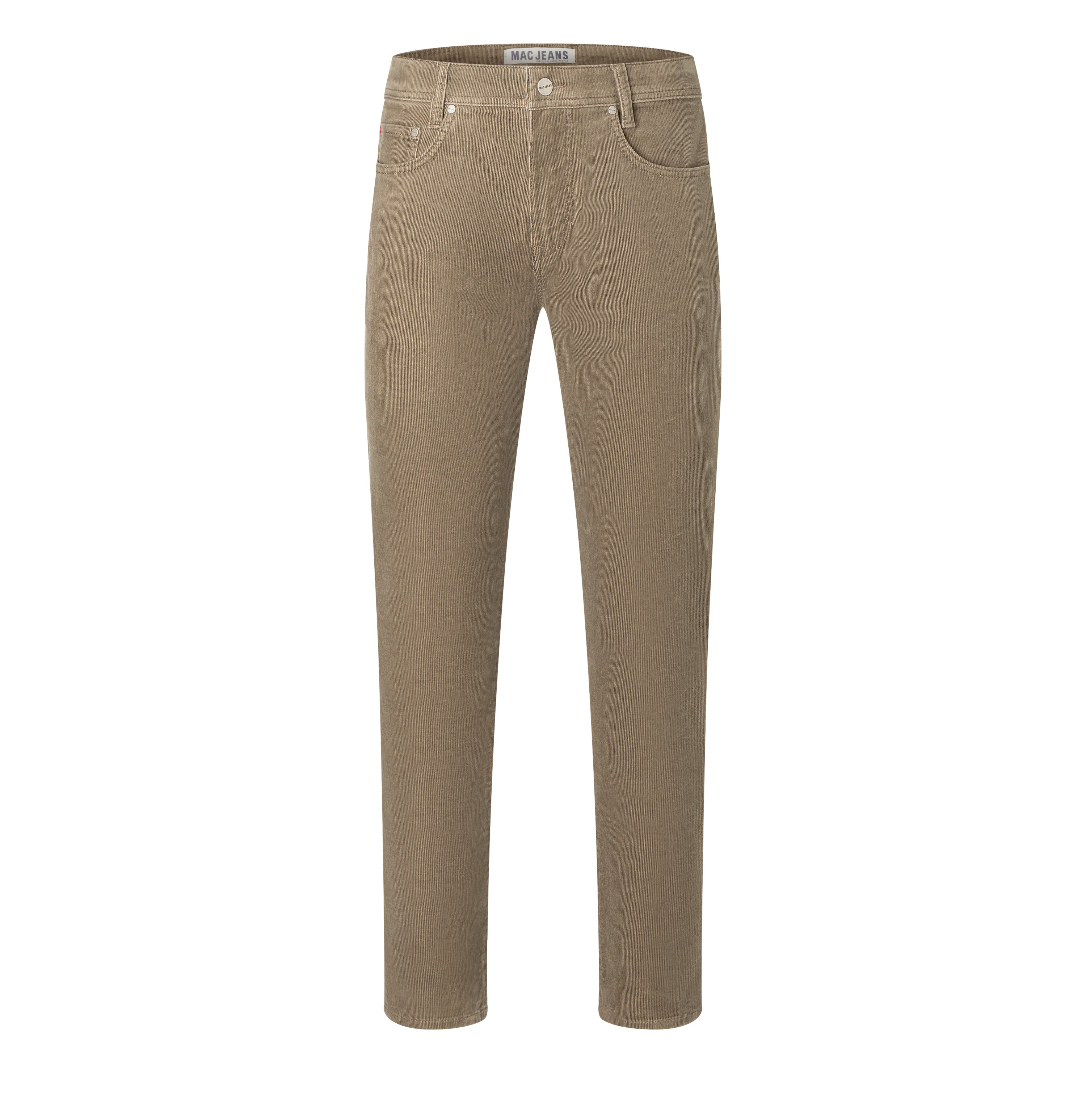 Modern fit made from soft, elastic fine corduroy. | Arne | ginger brown | Front view of bust