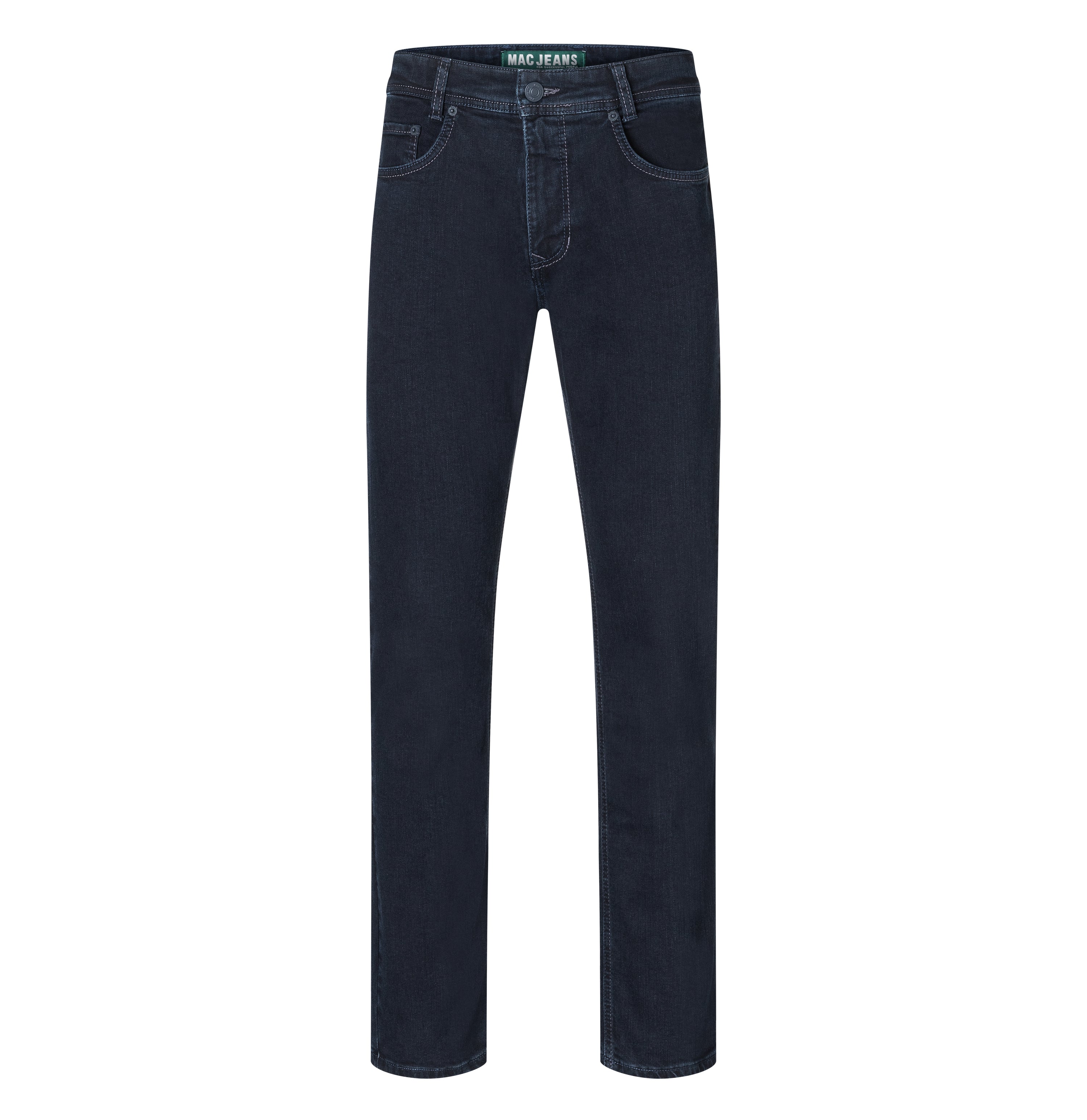 Modern fit in a recycled cotton blend. | Arne | blue black | Front view of bust