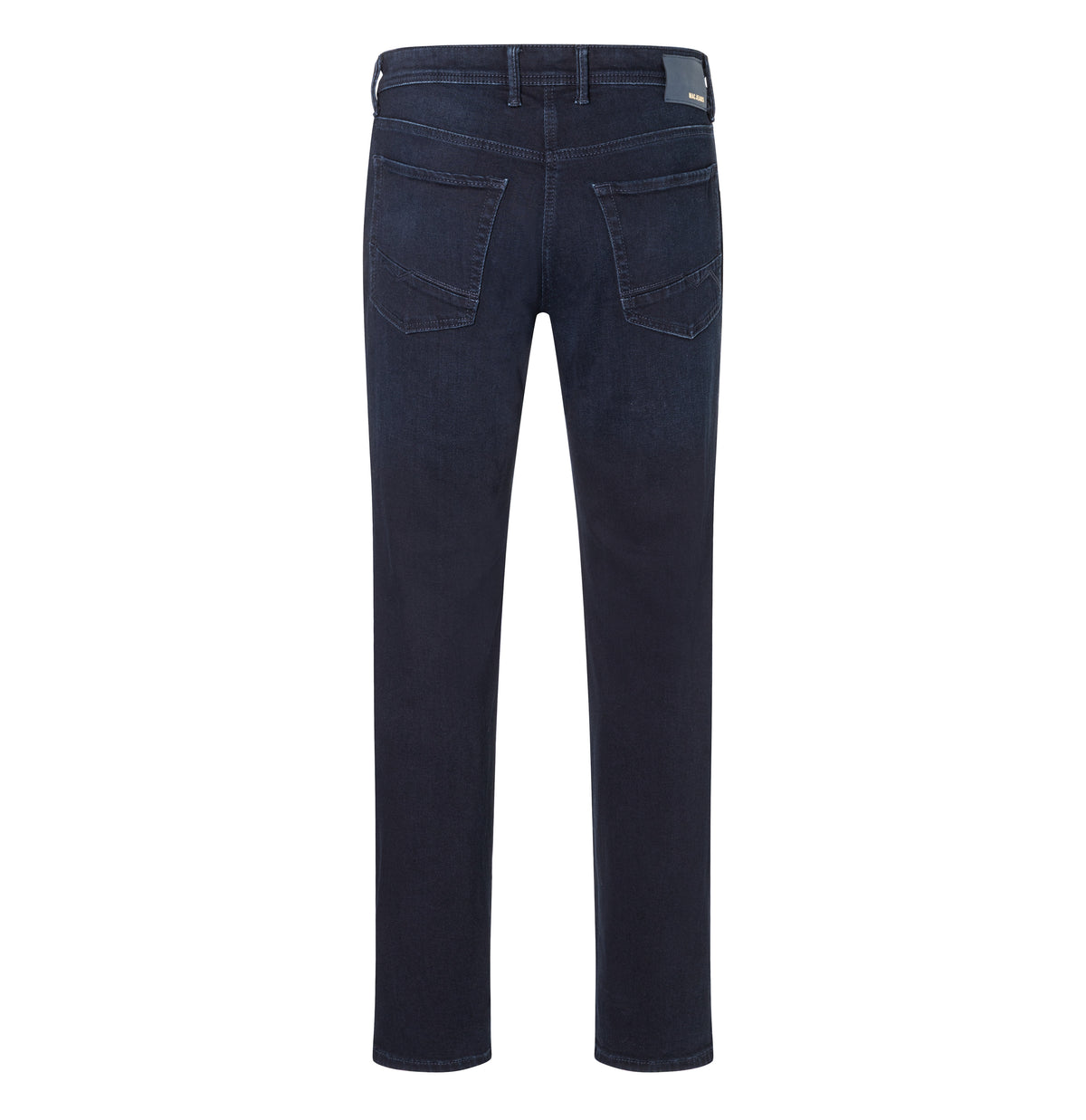 Slim, soft jeans with cashmere content. | Arne | dark blue black | Back view of bust