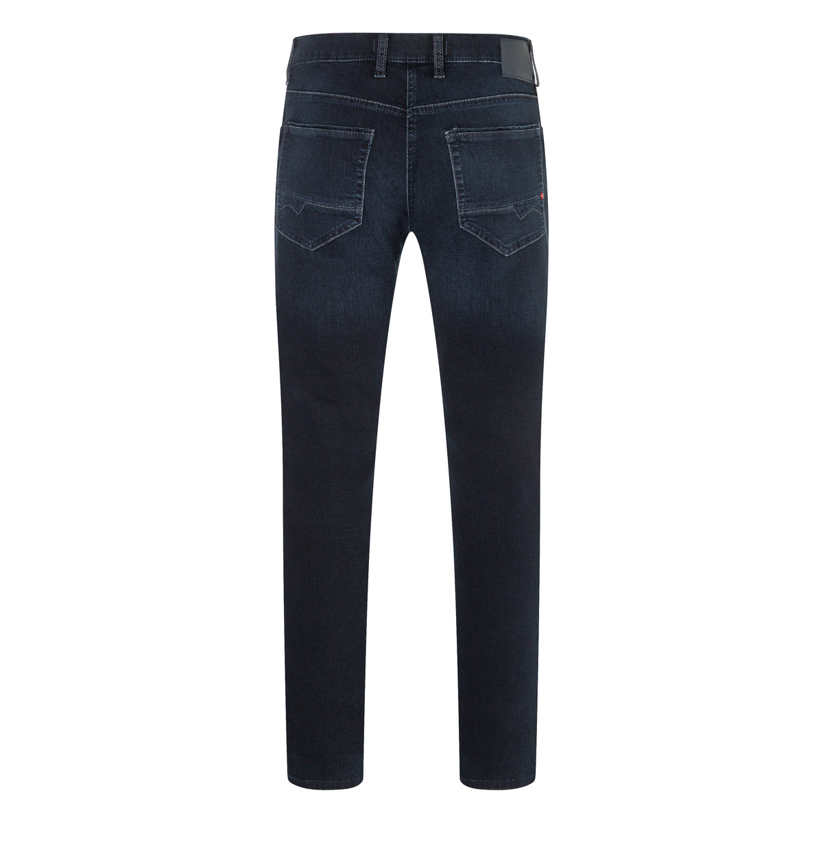 Slim driver jeans with a vintage look. | Arne Pipe | blue black 3D authentic | Back view of bust
