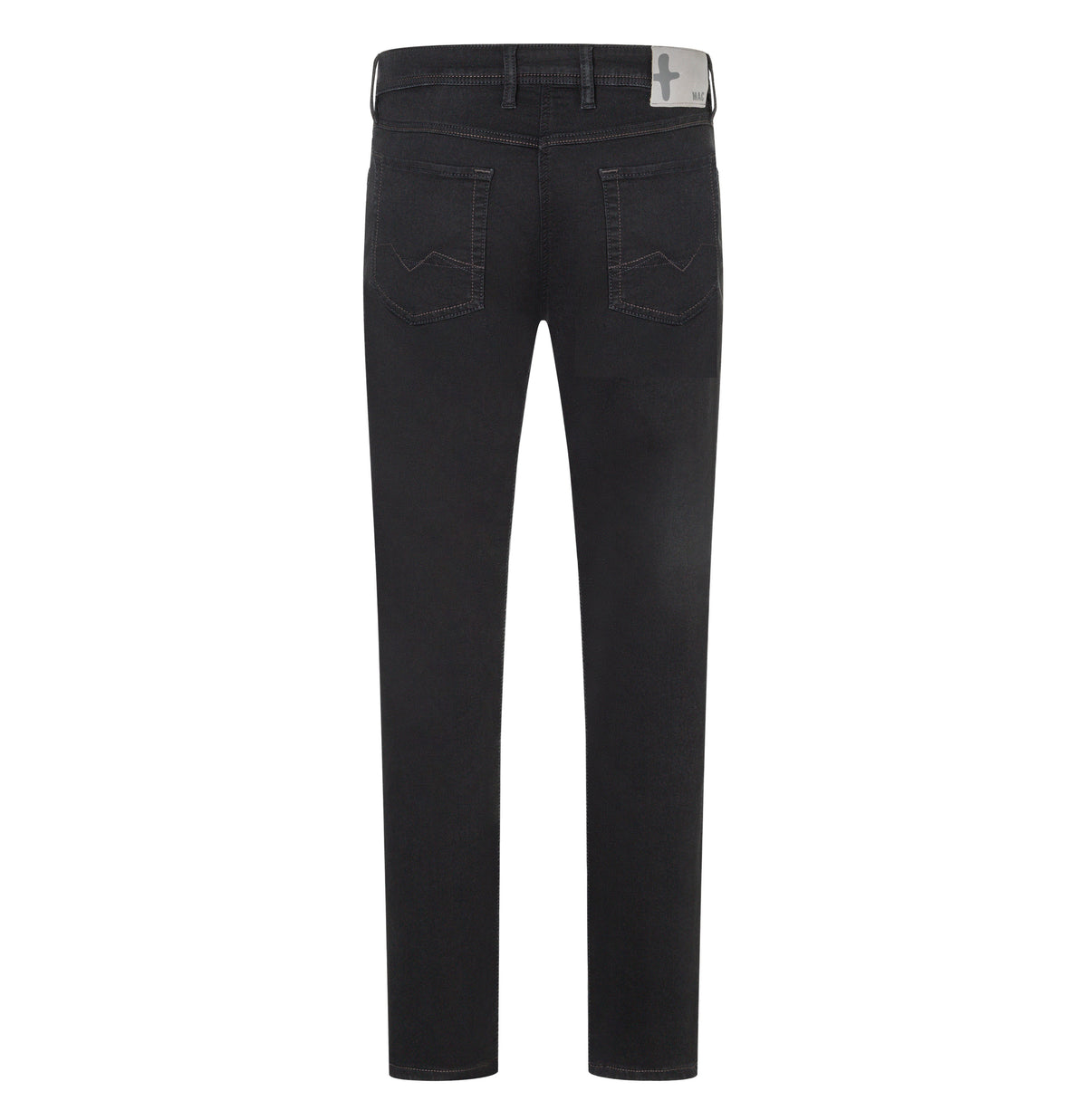 Modern fit made from soft sweat denim. | Jog'n Jeans by MAC | black black clean | Back view of bust