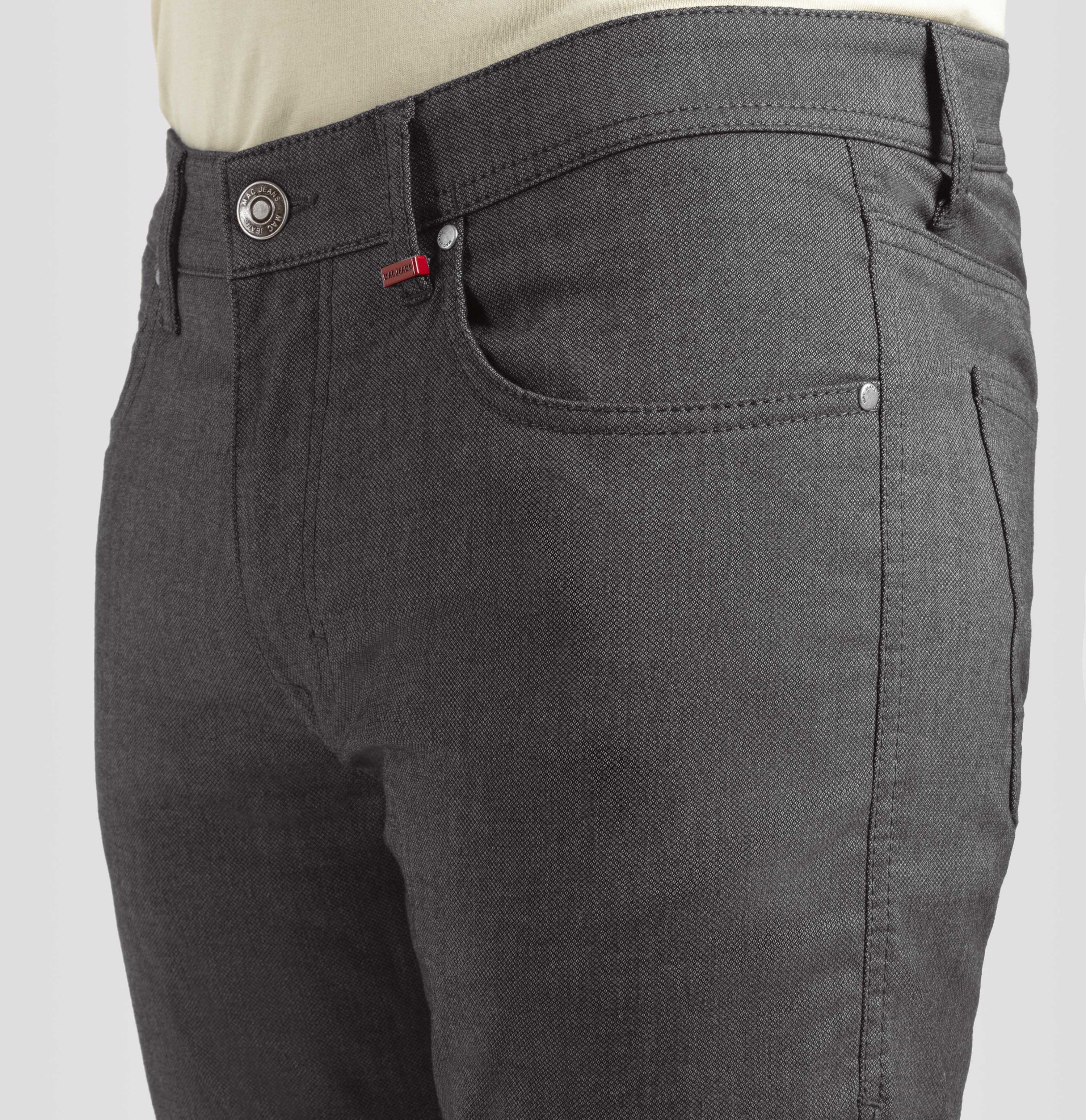 Trousers in a polyester-viscose blend suitable for the office. | S-NAME | S-FBBZ | Side view of model